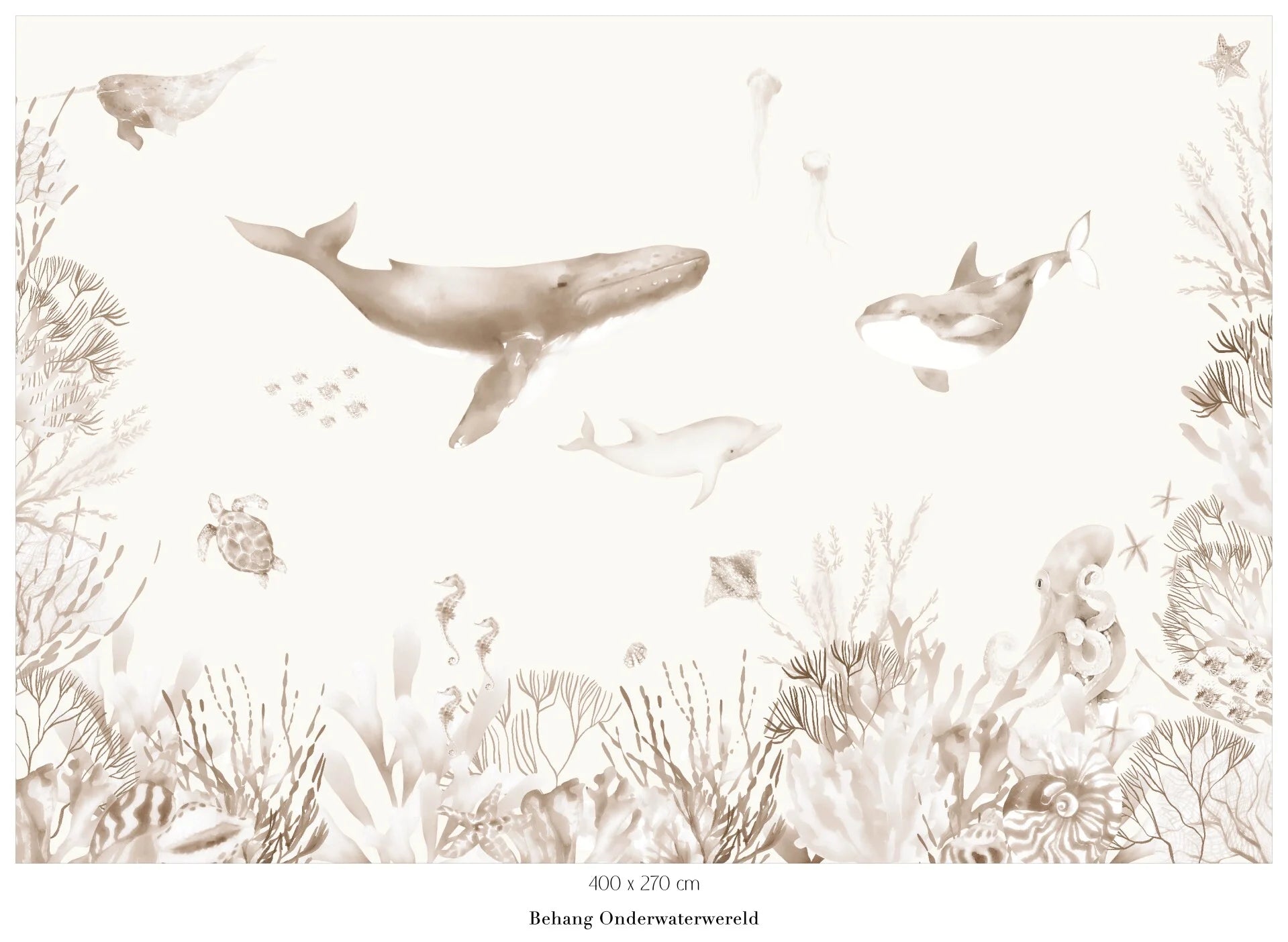 Collage behang Onderwaterwereld