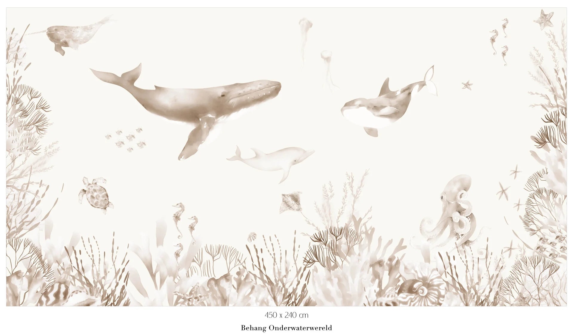 Collage behang Onderwaterwereld