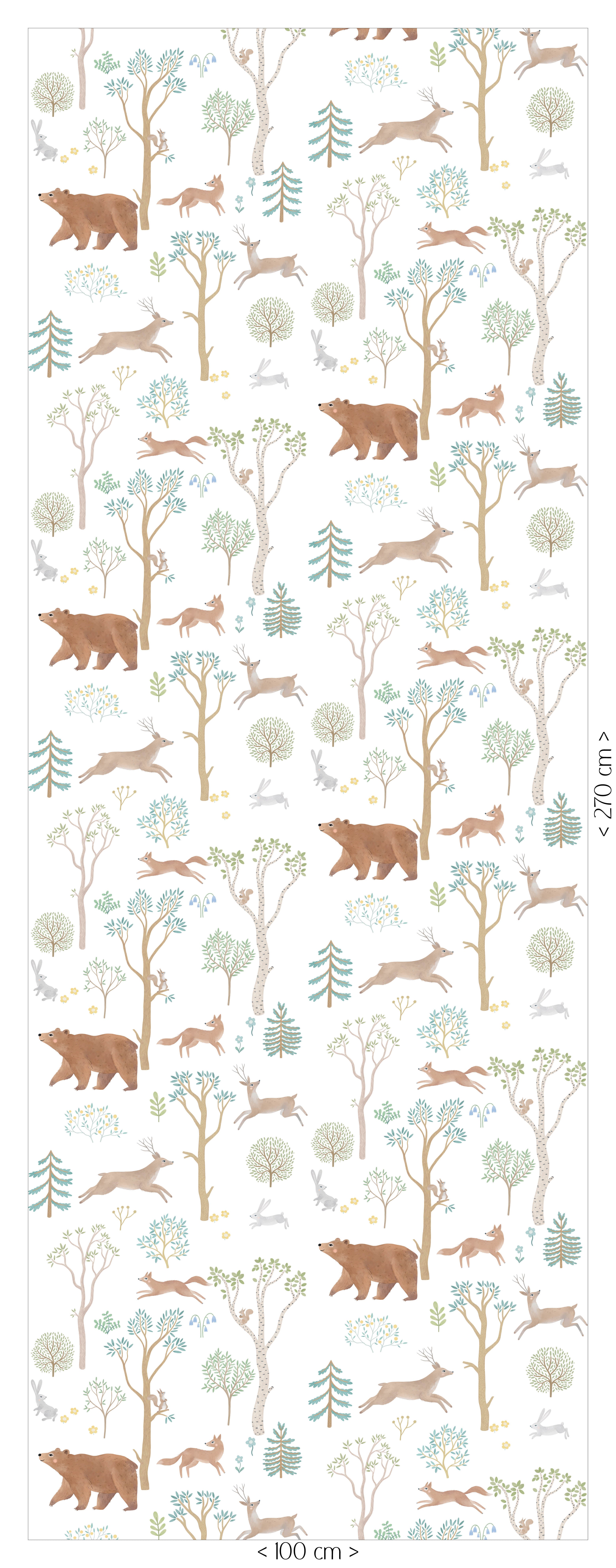Forest Friends Wallpaper - white