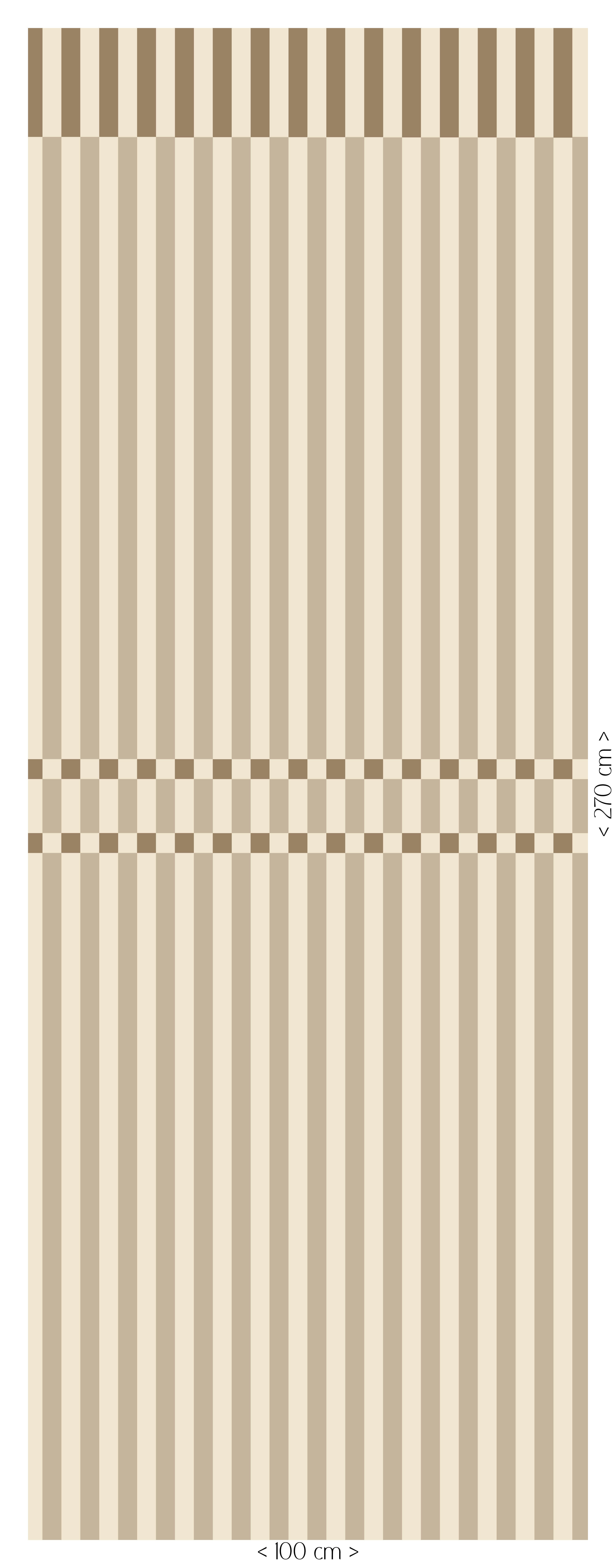 Behang Checkered Stripes - sand