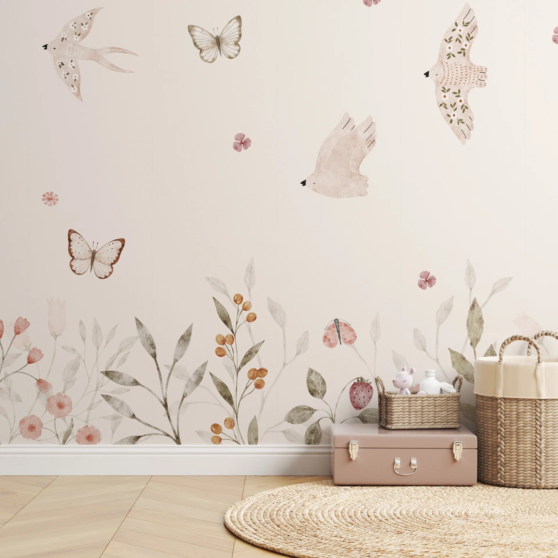 Collage behang Spring Garden