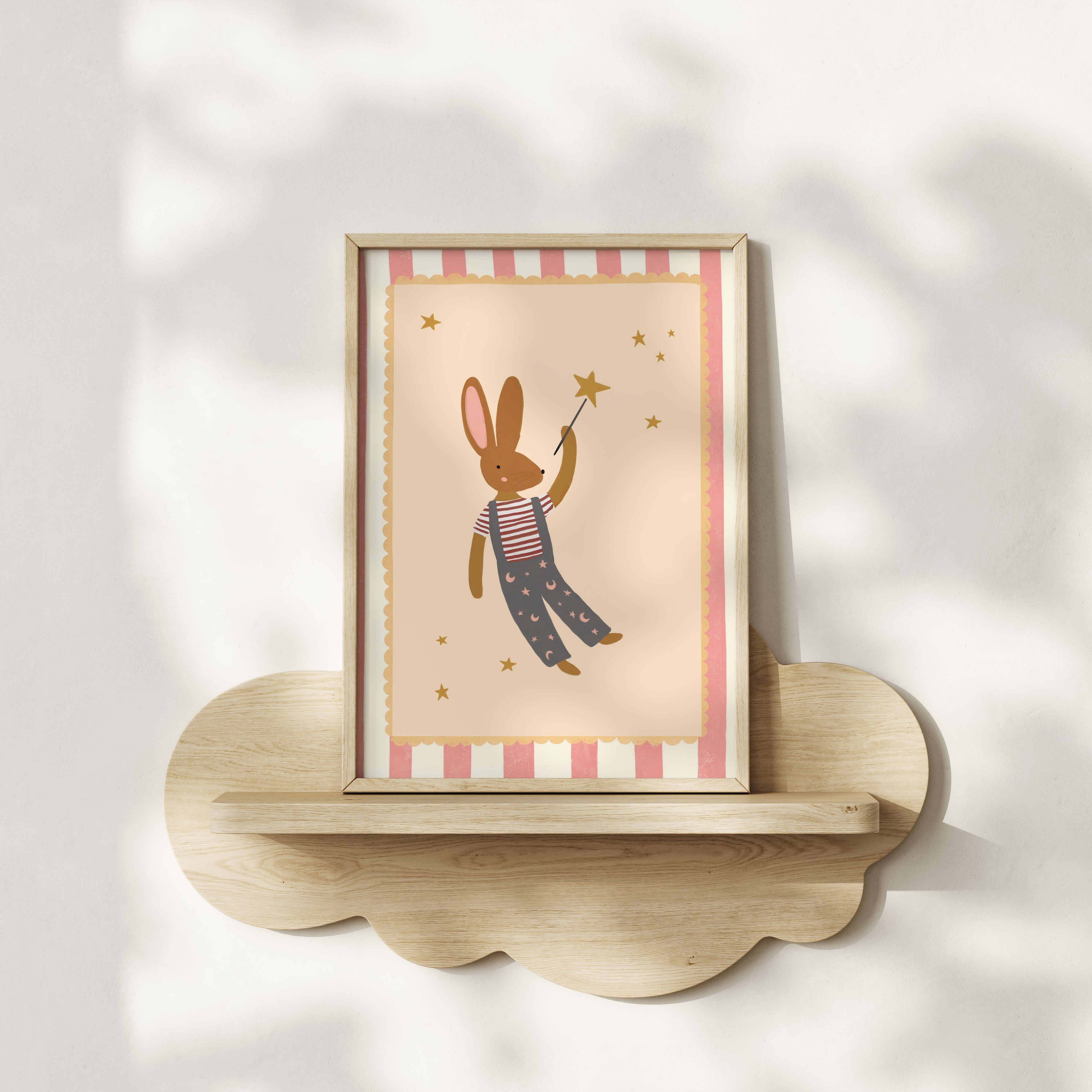 Children's room poster - Bear in pajamas