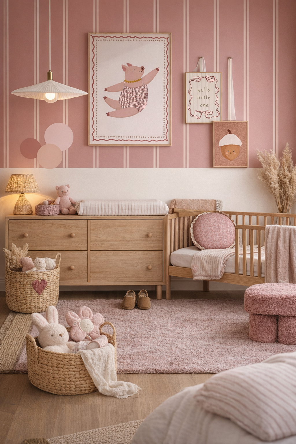 Kinderkamer inspiratie: Een romantische meisjeskamer met warme rozetinten