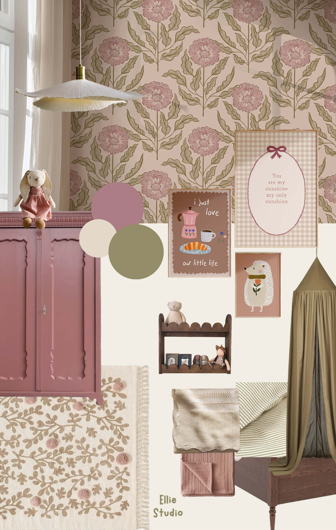 Kinderkamer inspiratie: een warme meisjeskamer met een vleugje nostalgie