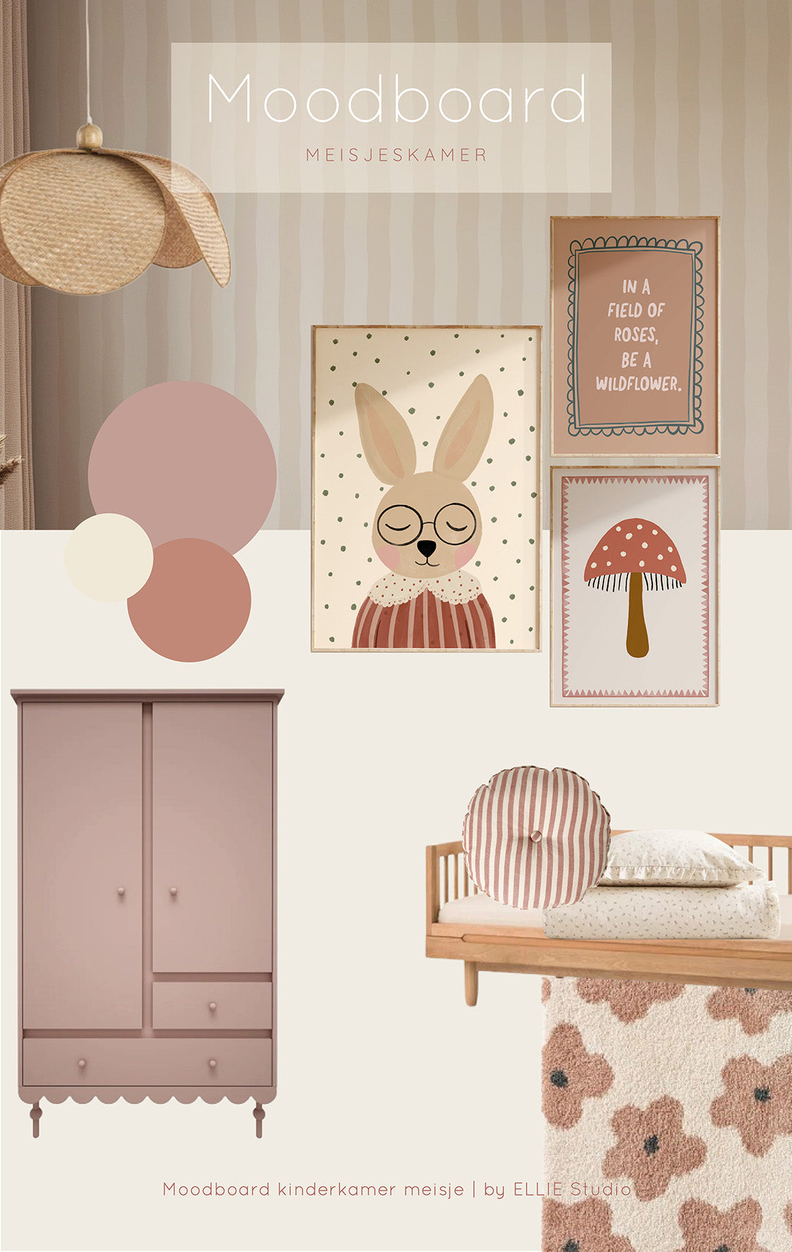 Kinderkamer inspiratie: Een speelse en zachte meisjeskamer vol warmte