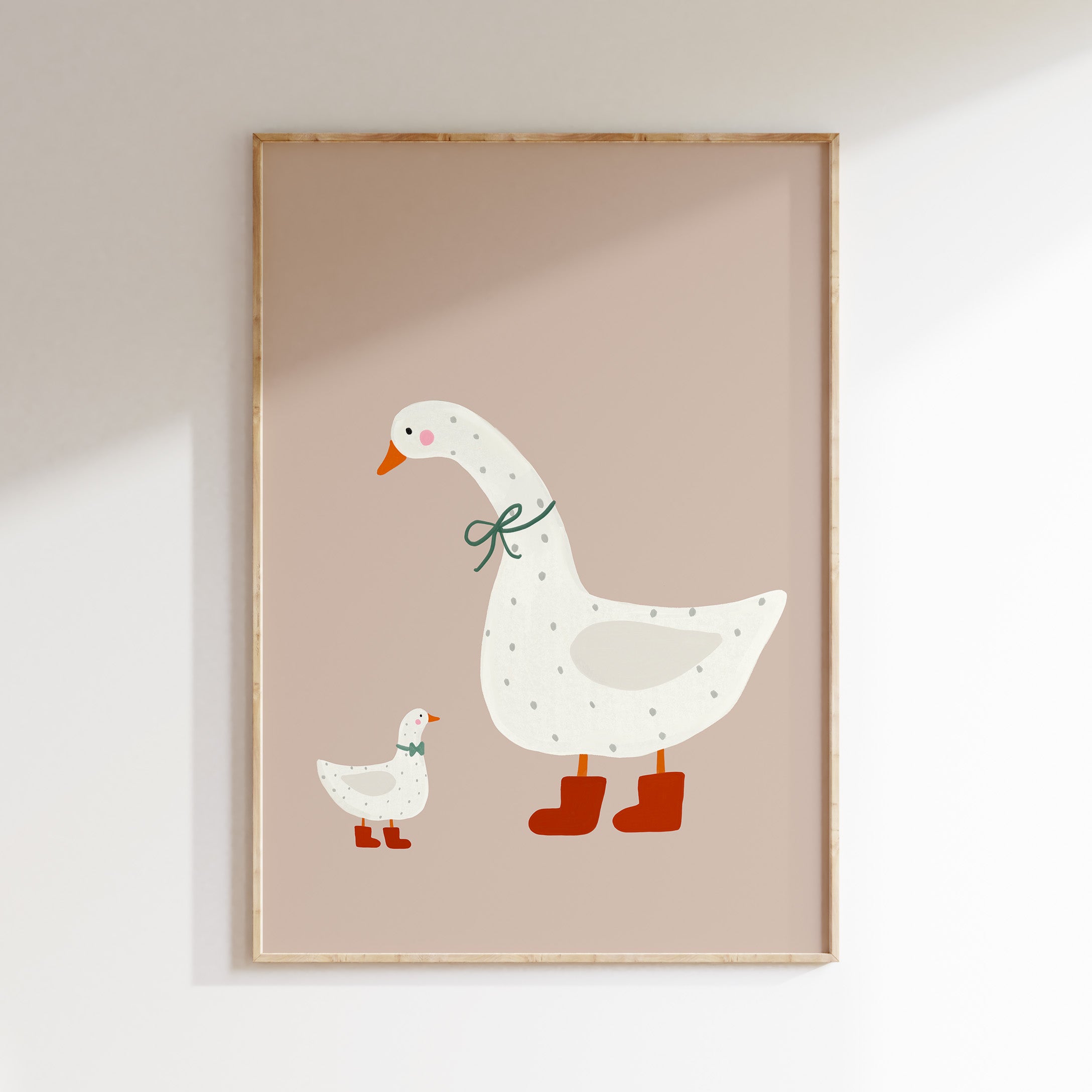 Children's room print - Geese family