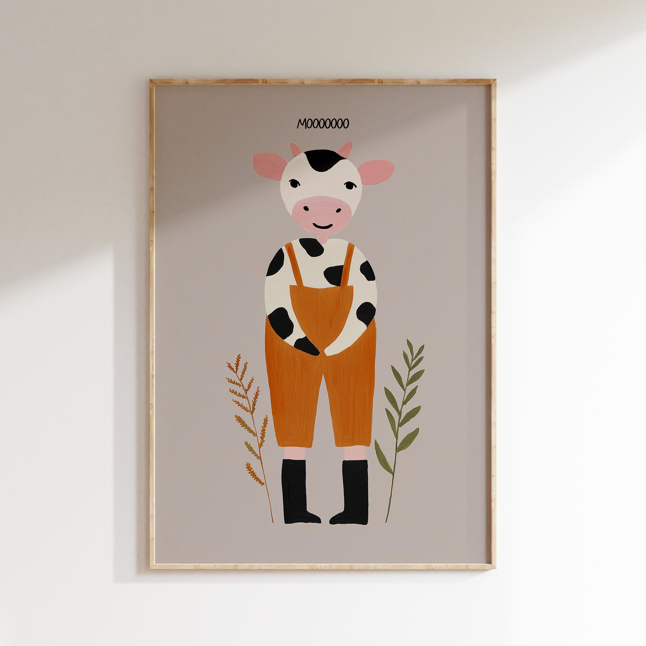 Kinderkamer print - Lieve koe