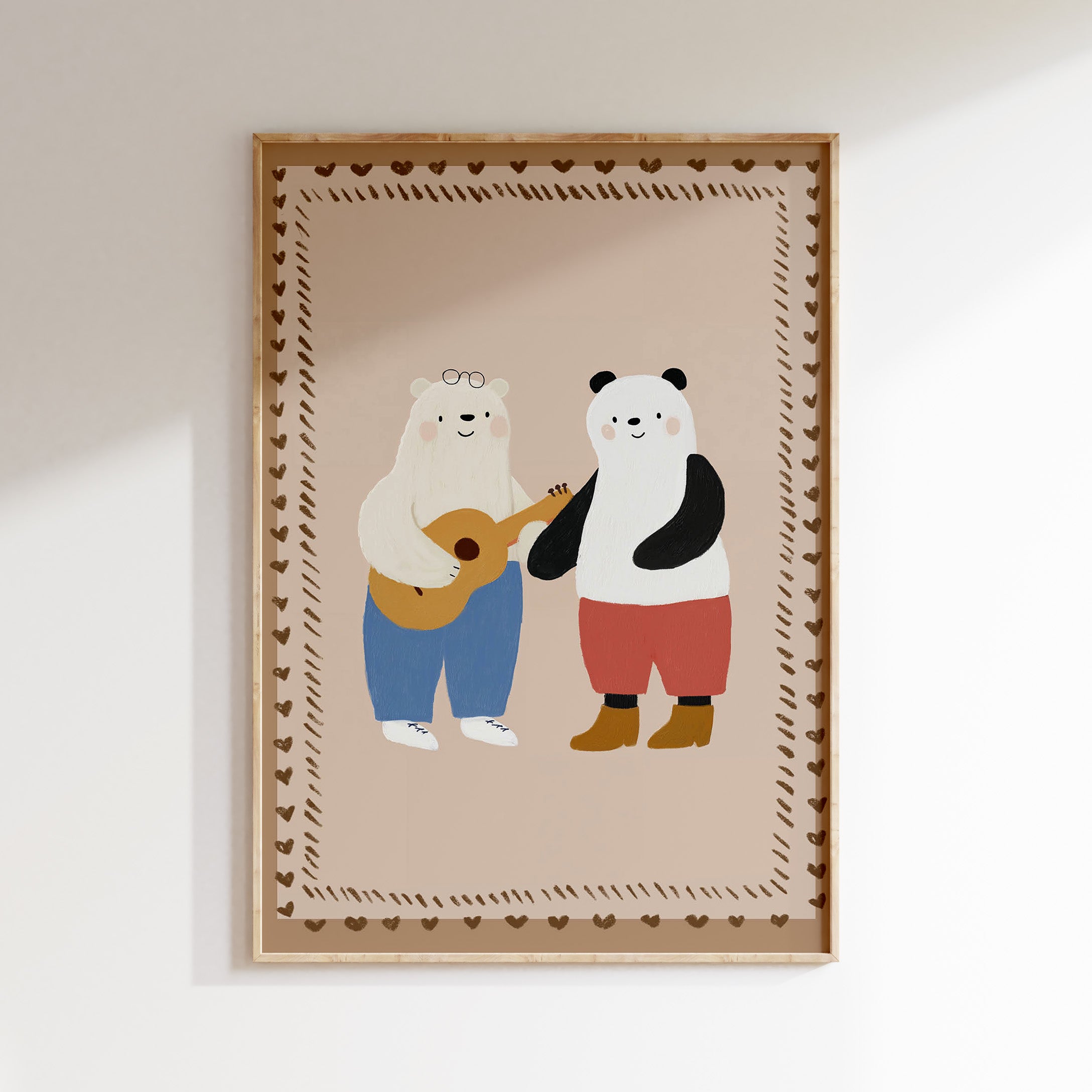 Kinderkamer print - Muziek beren