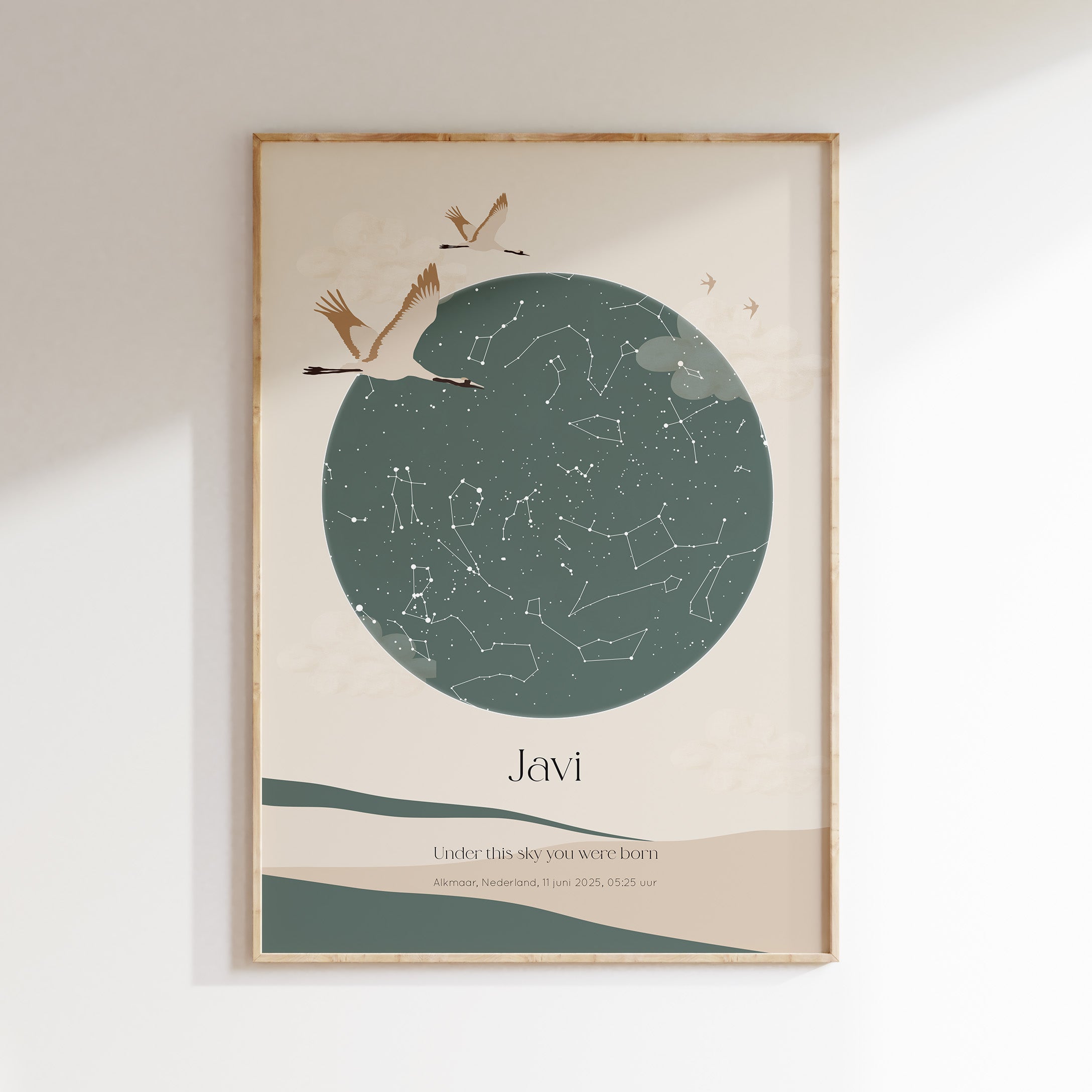 Sterrenhemel poster - SERENITY | groen