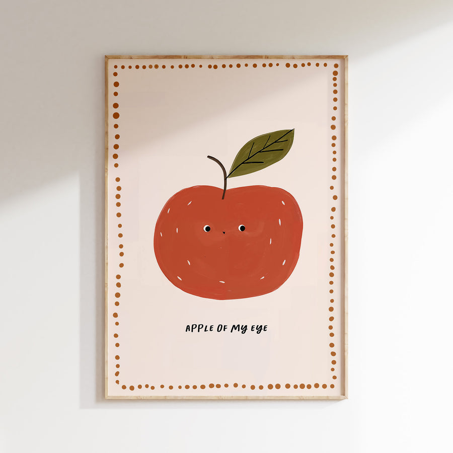 Kinderposter Apple of My Eye met vrolijke appel