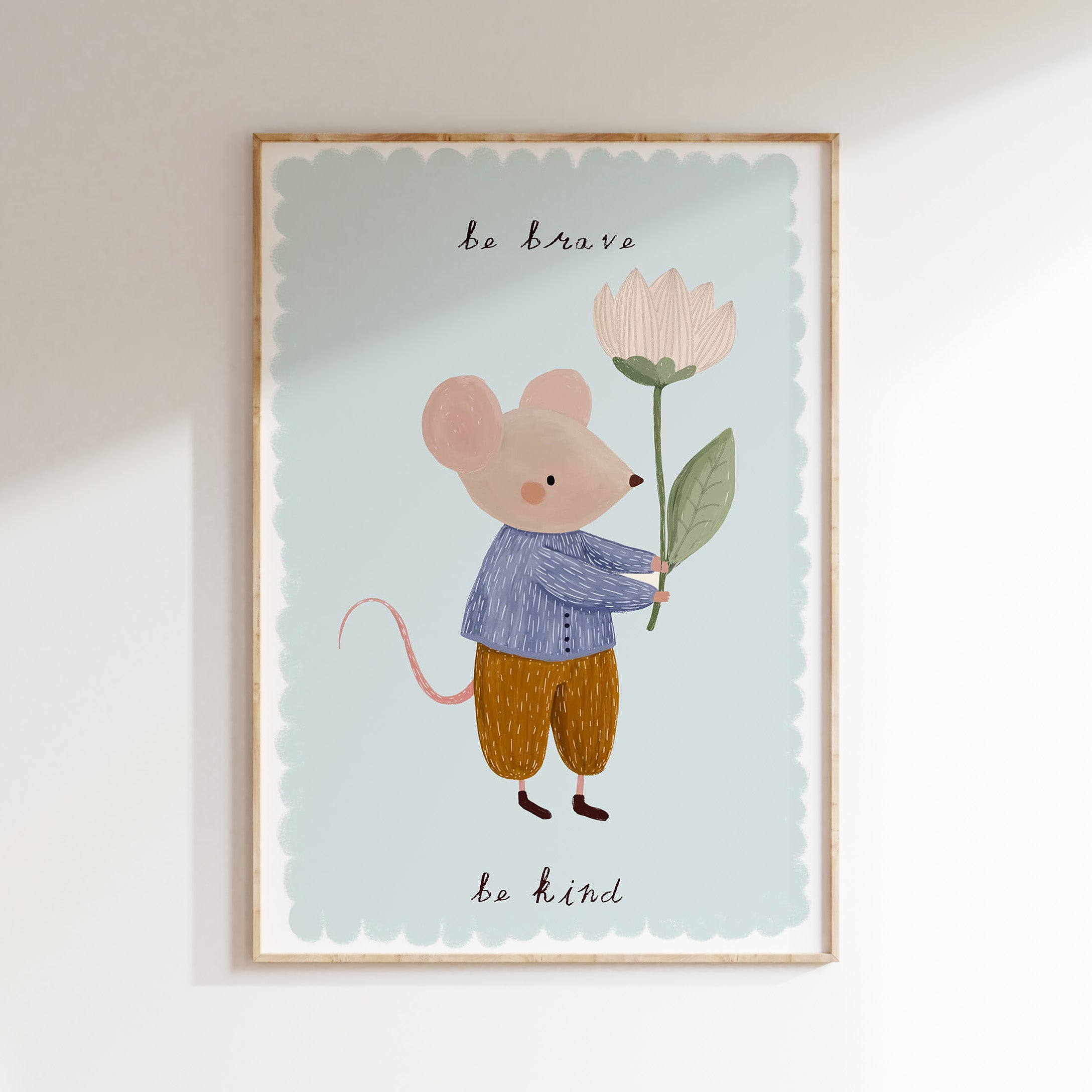 Kinderkamer print - Be Brave Be Kind