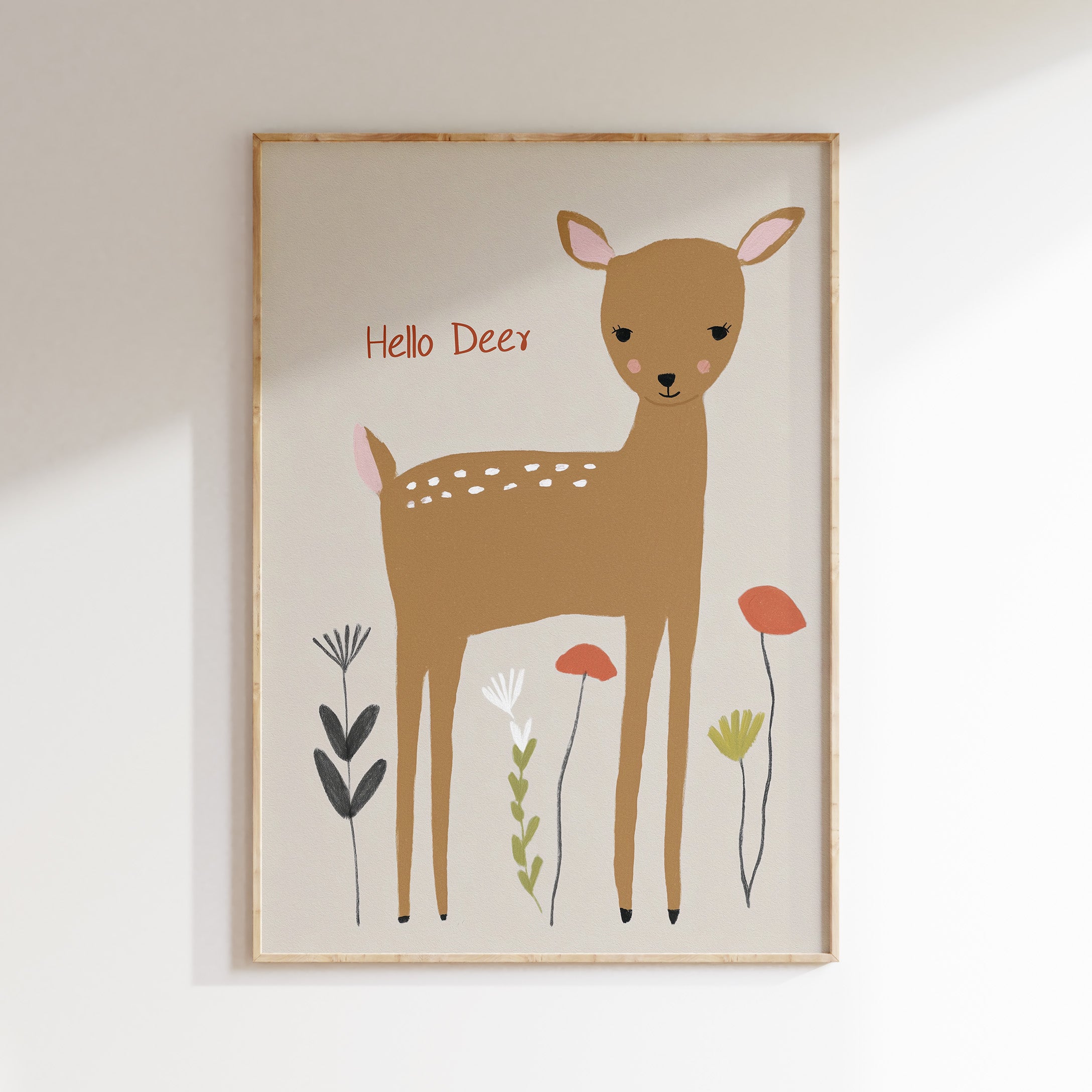 Kinderkamer print - Hertje Hello Deer