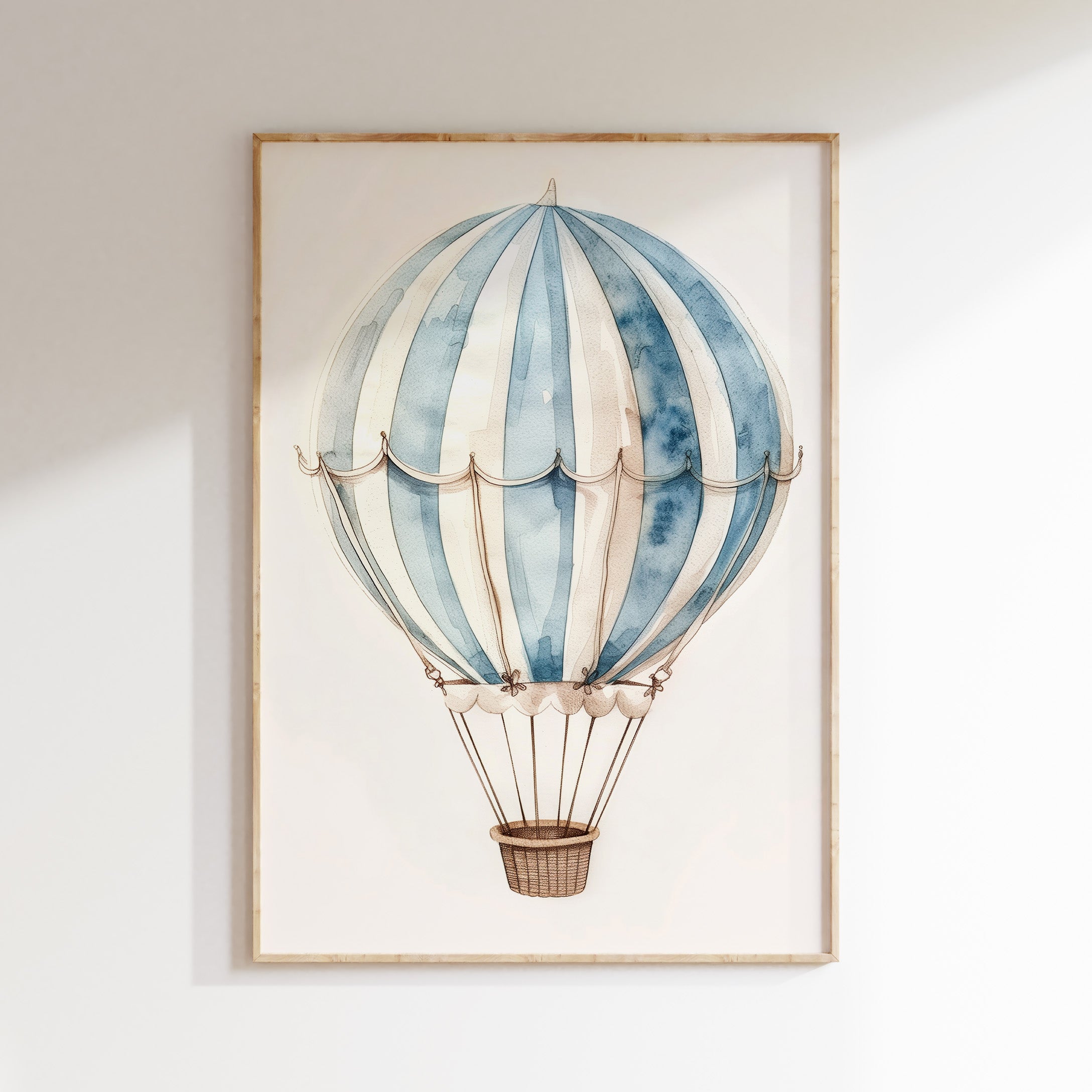 Kinderkamer print - Vintage Luchtballon