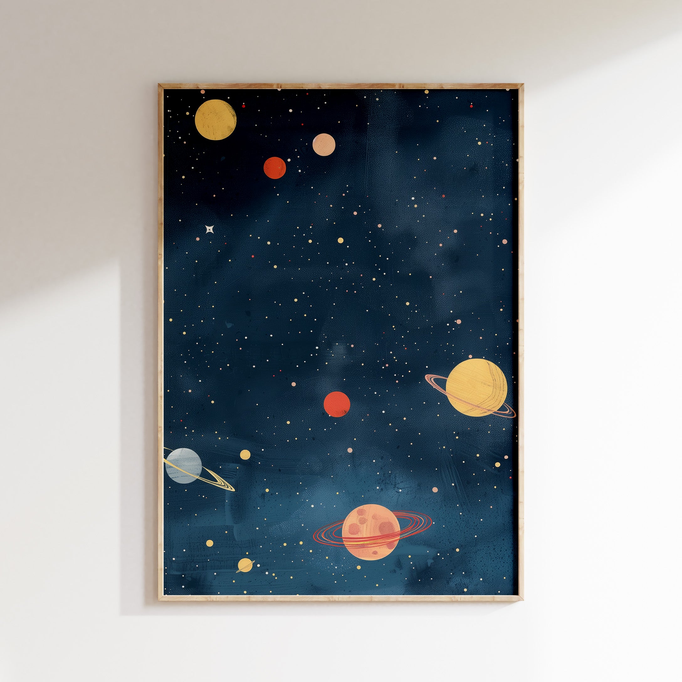 Kinderkamer print - Ruimte en Planeten