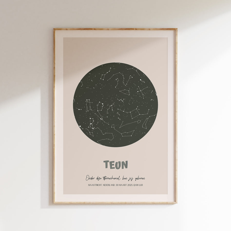Starry sky poster - LITTLE BIG BEAR | green