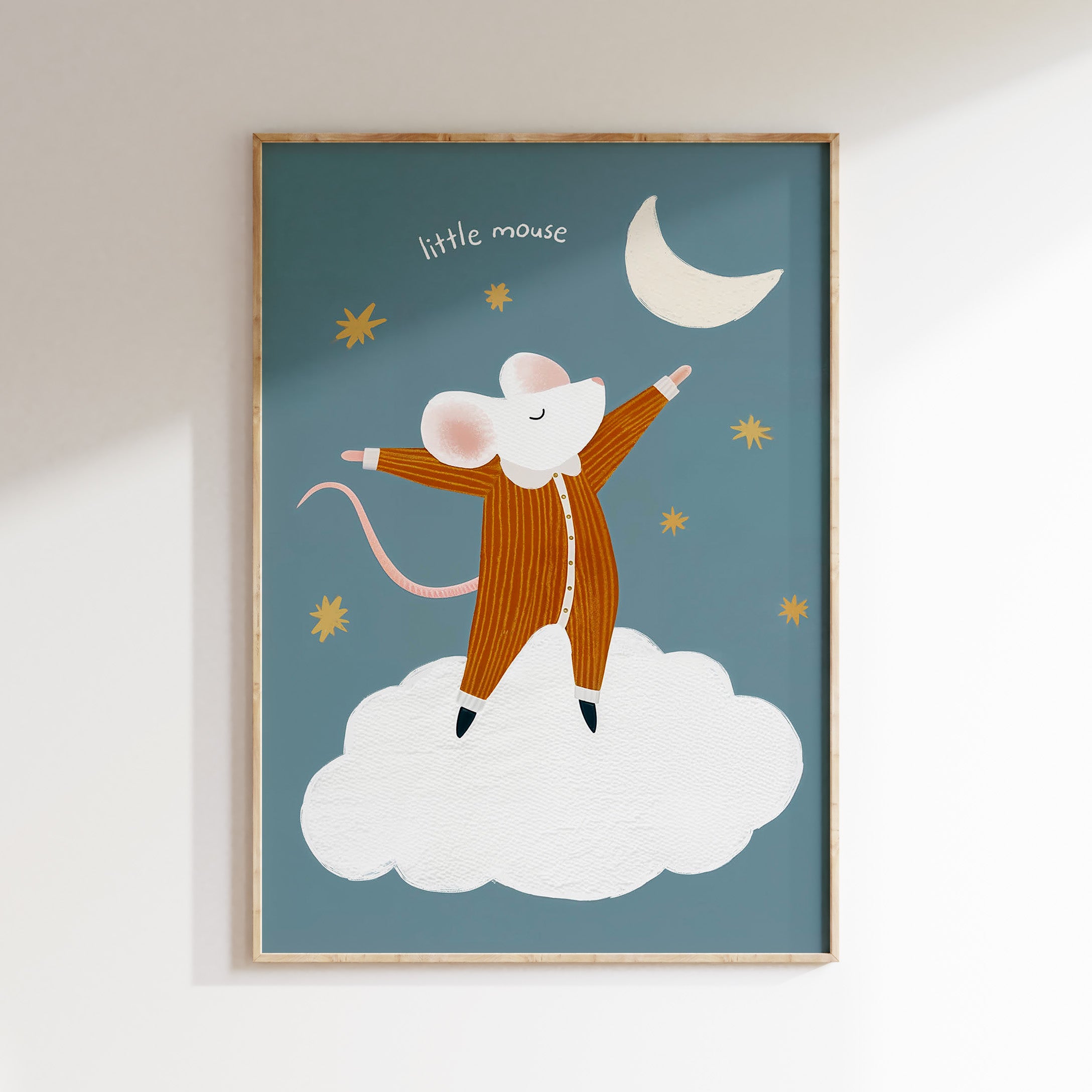 Kinderkamer print - Little mouse