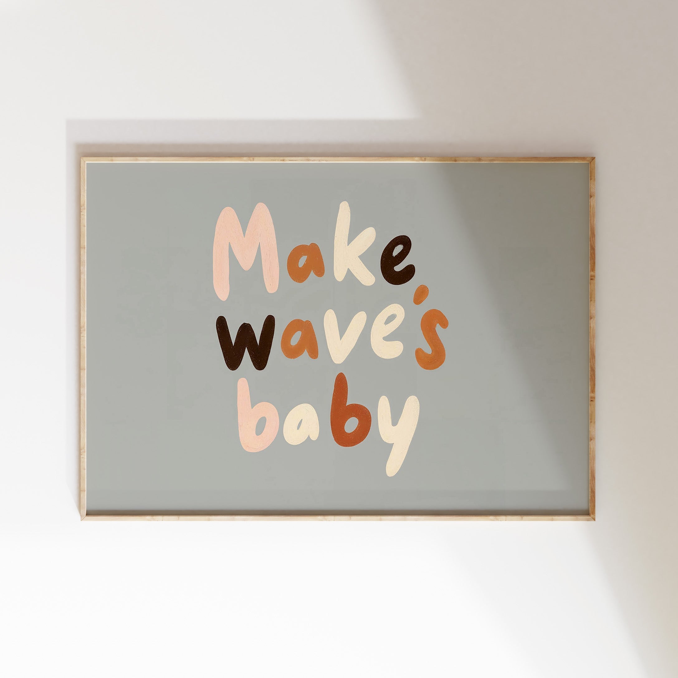 Kinderkamer print - Make waves baby