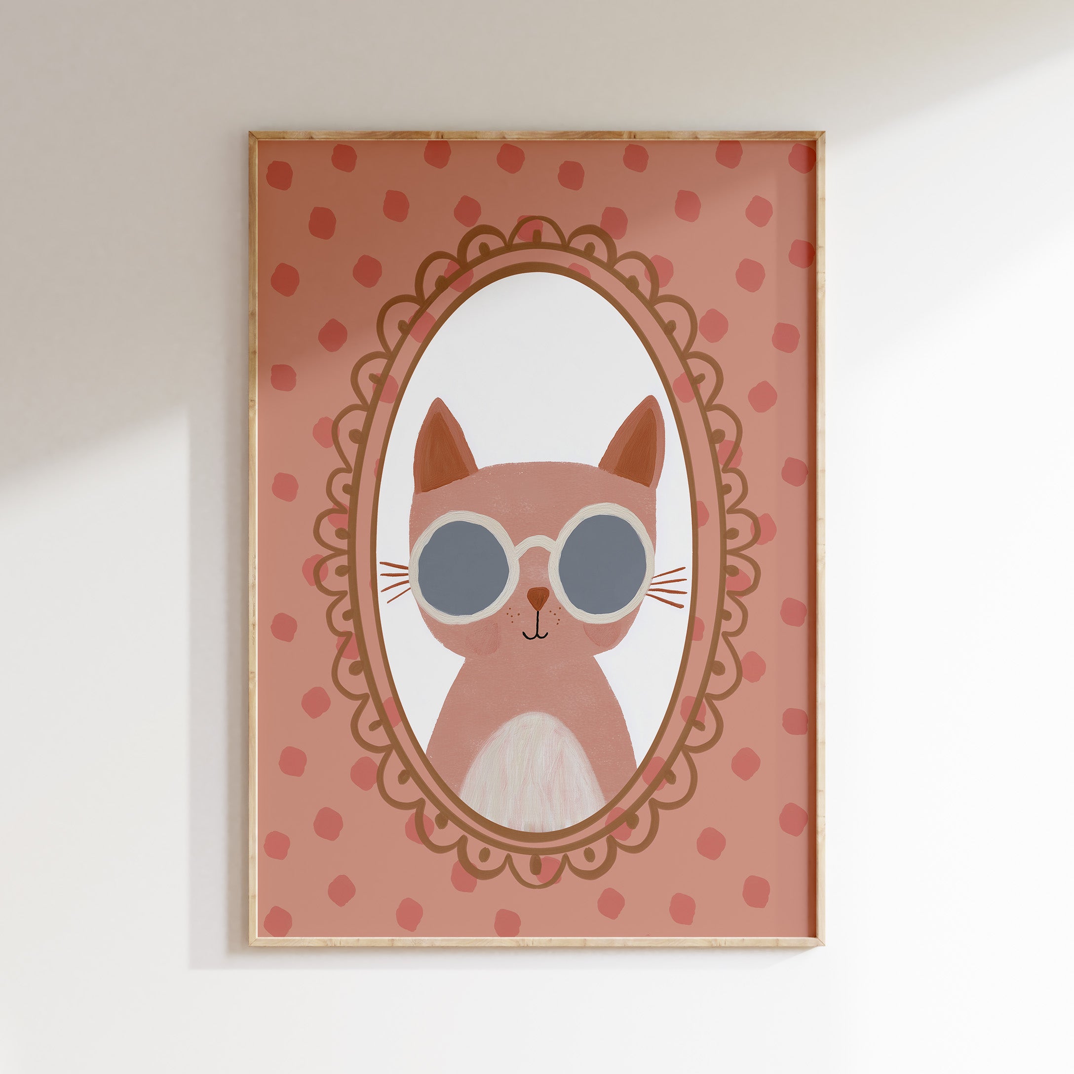 Children's room print - Cat with sunglasses