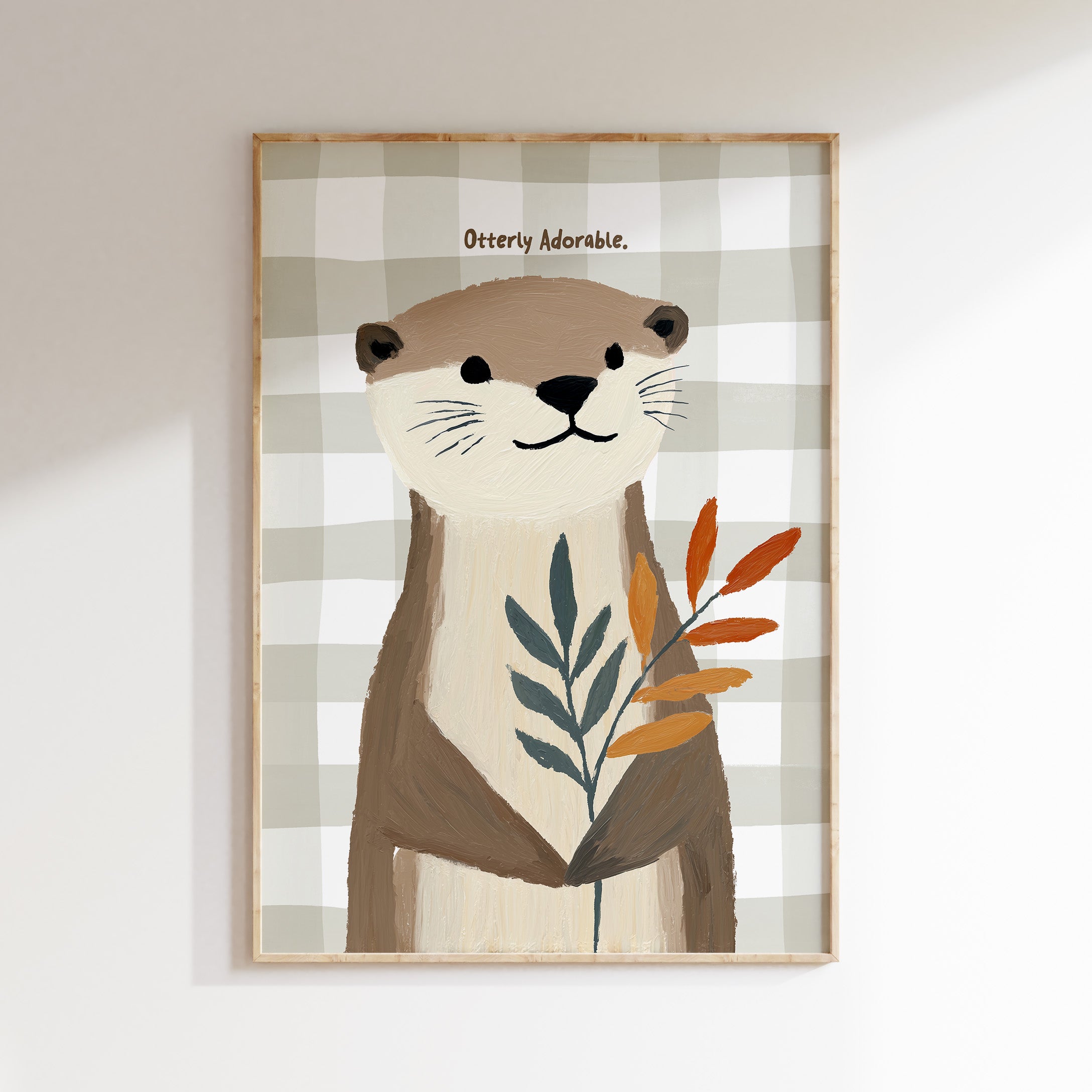 Kinderkamer print -Otter – Otterly Adorable