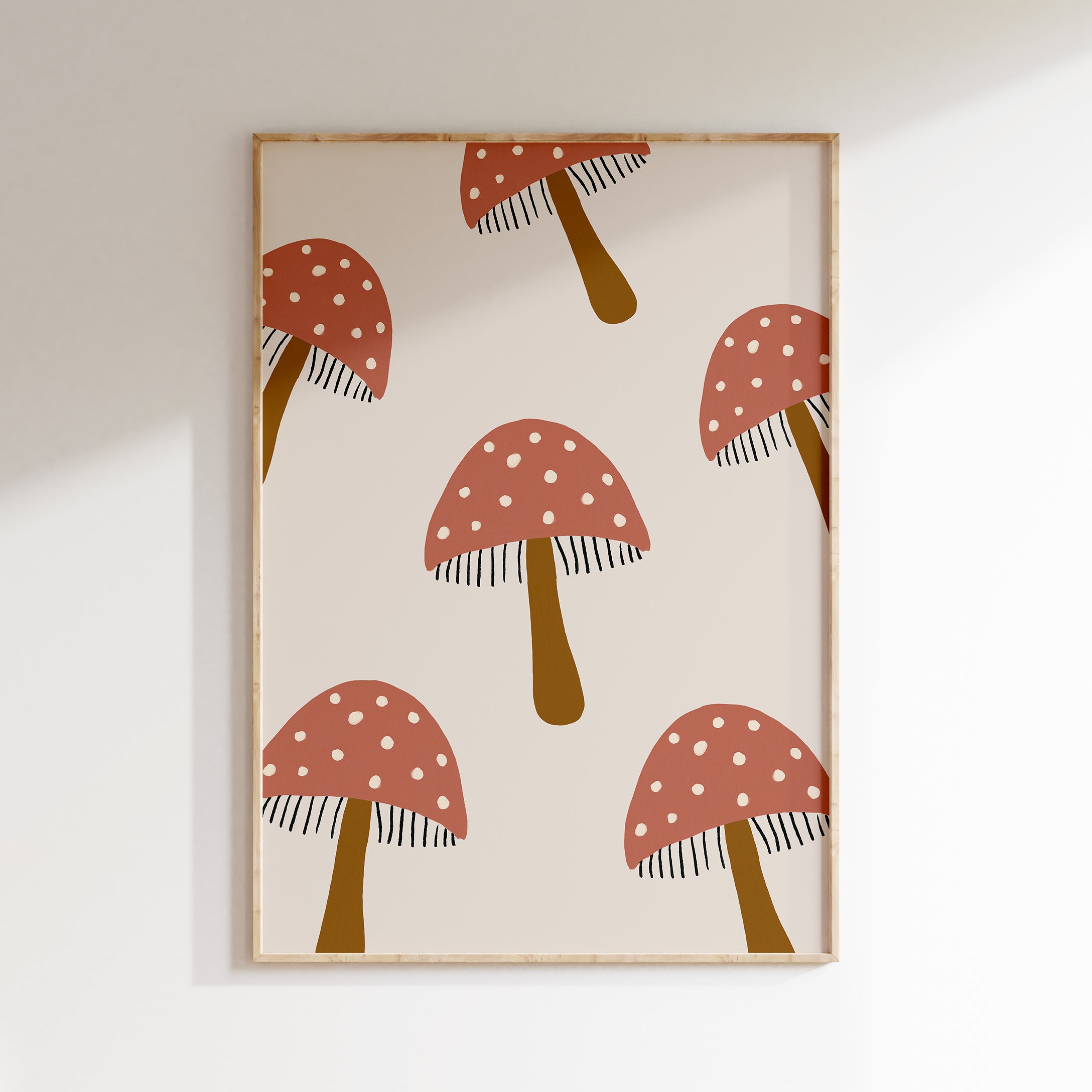 Kinderkamer print - Paddestoelen