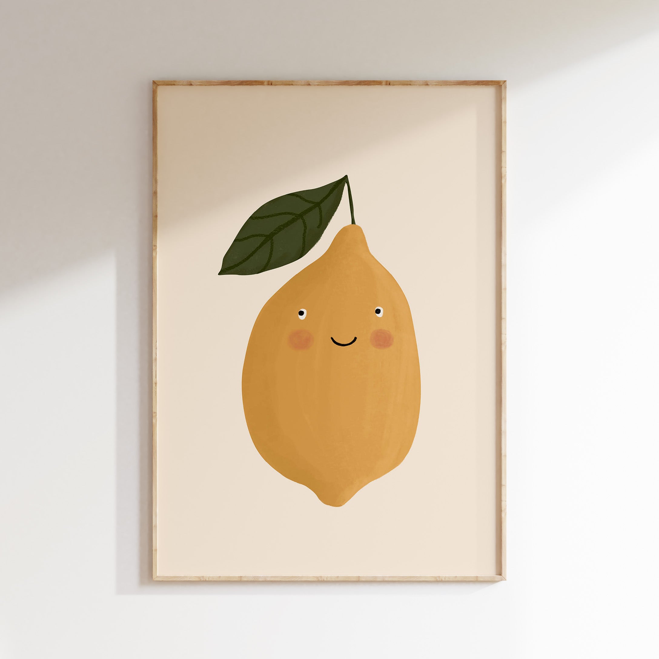 Kinderkamer print - Vrolijke citroen