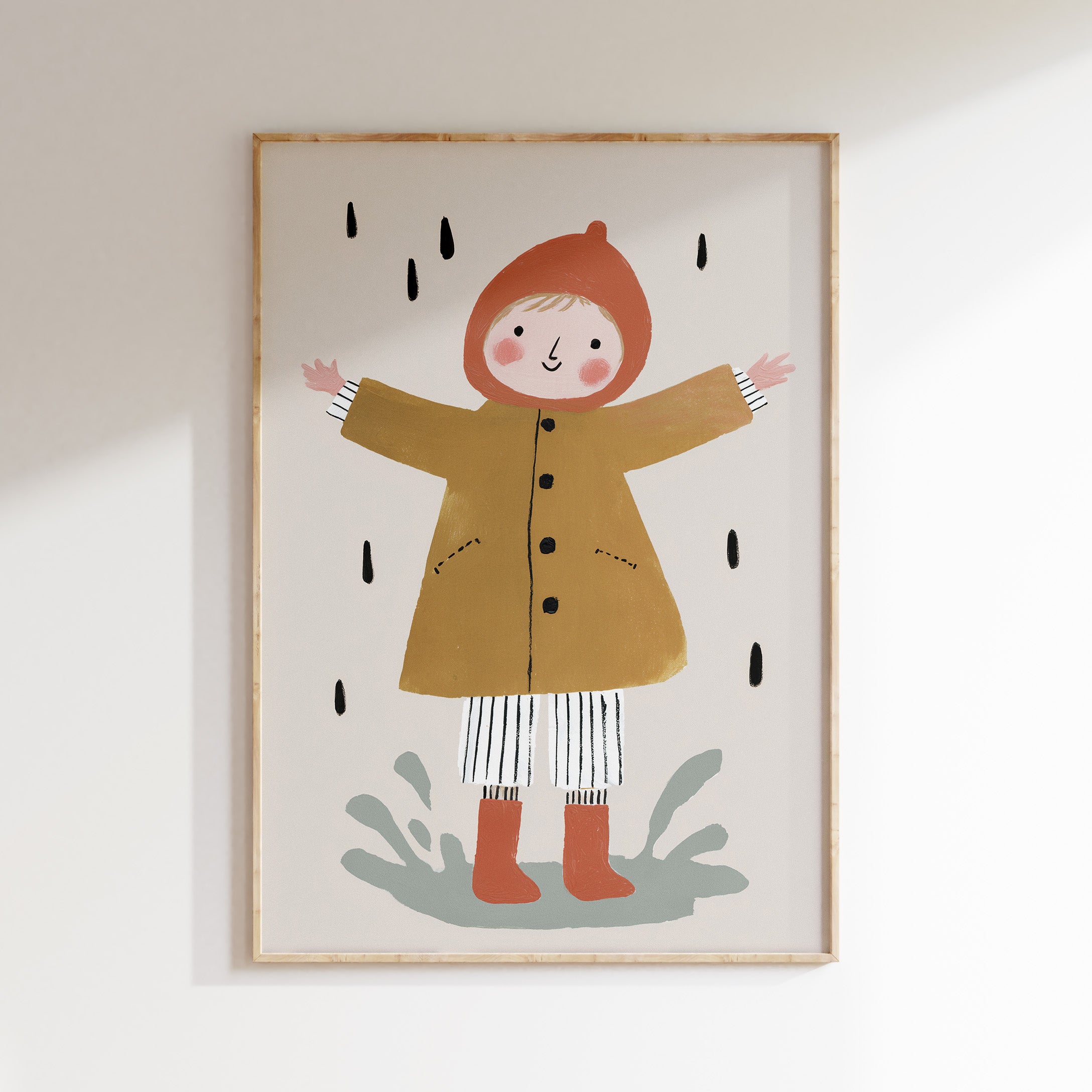 Kinderkamer print - Regenplezier