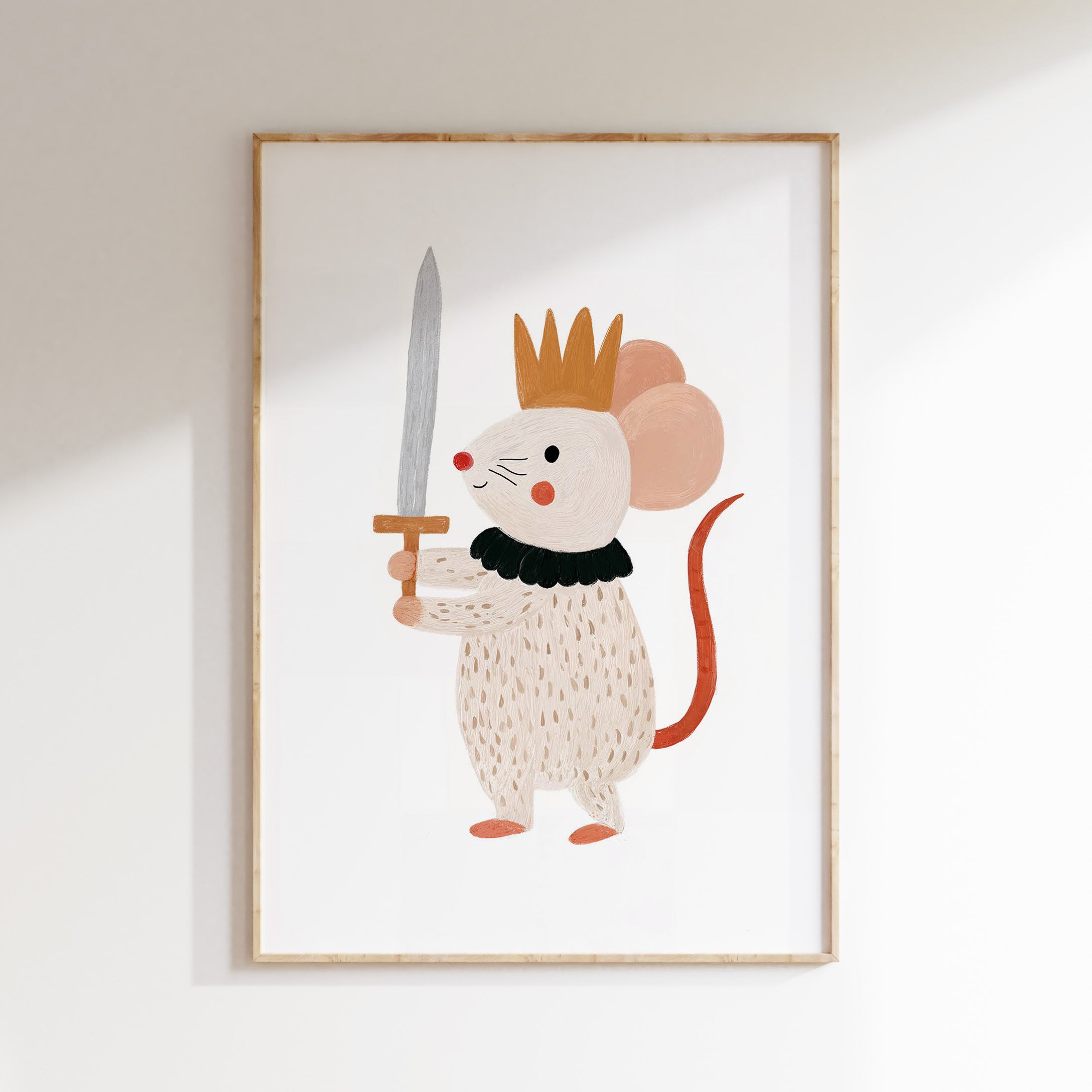 Kinderkamer print - Ridder muis