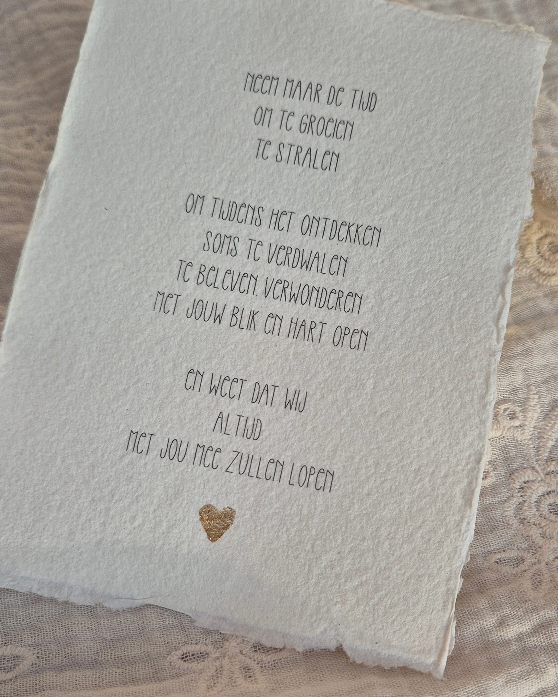 Gedichtje - Met jou mee zullen lopen