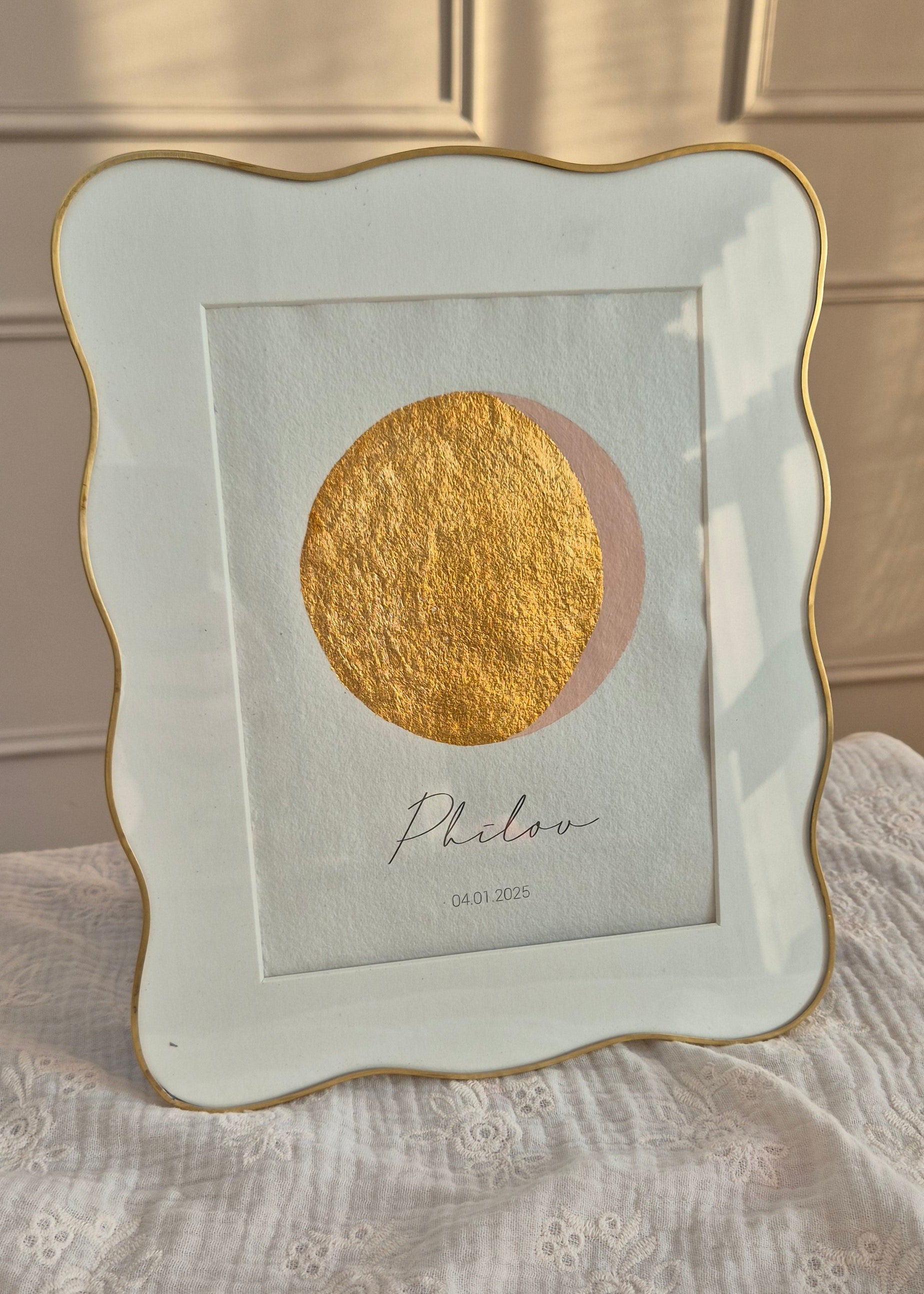 Maanstand poster - Roze