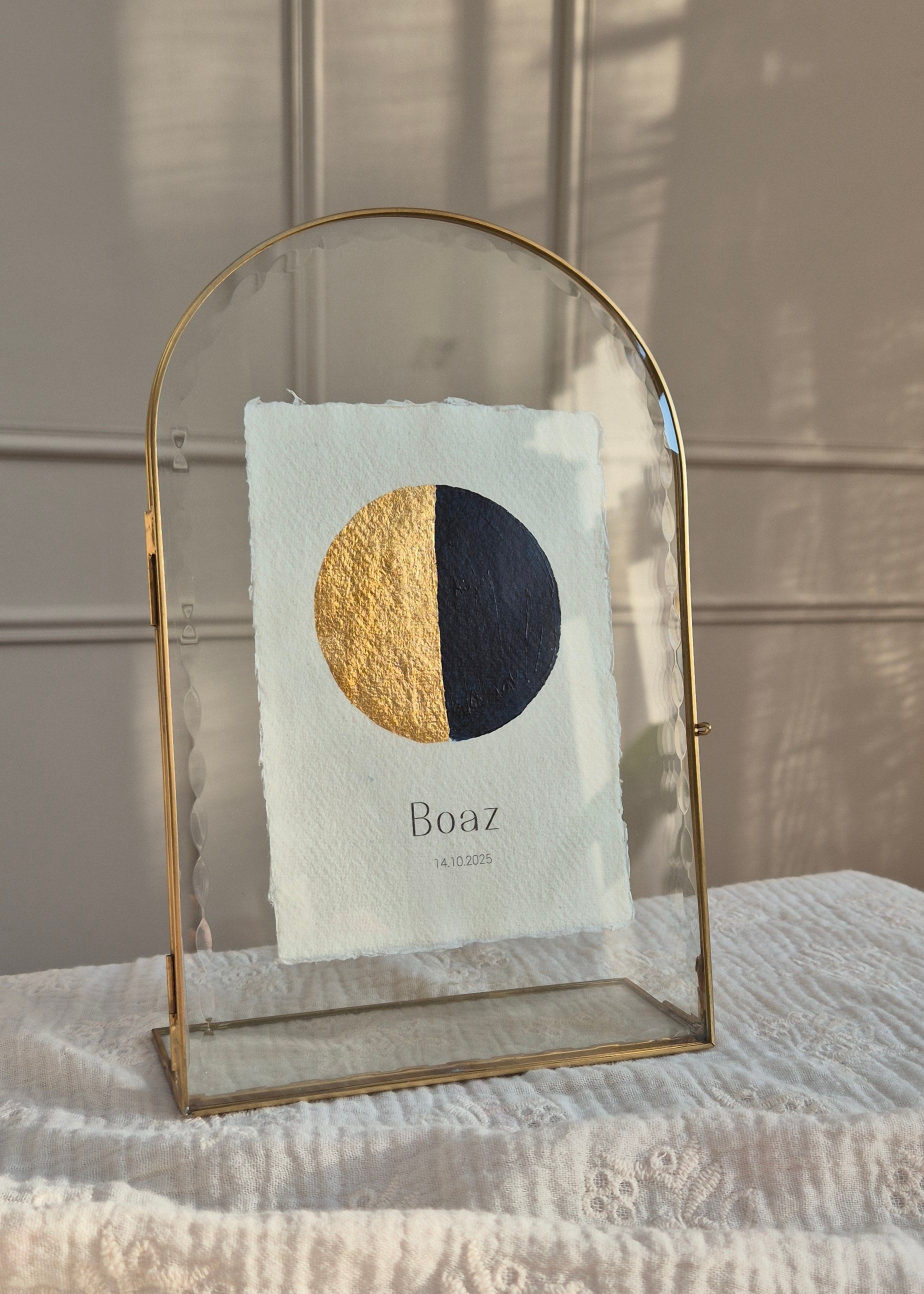 Maanstand poster - Blauw