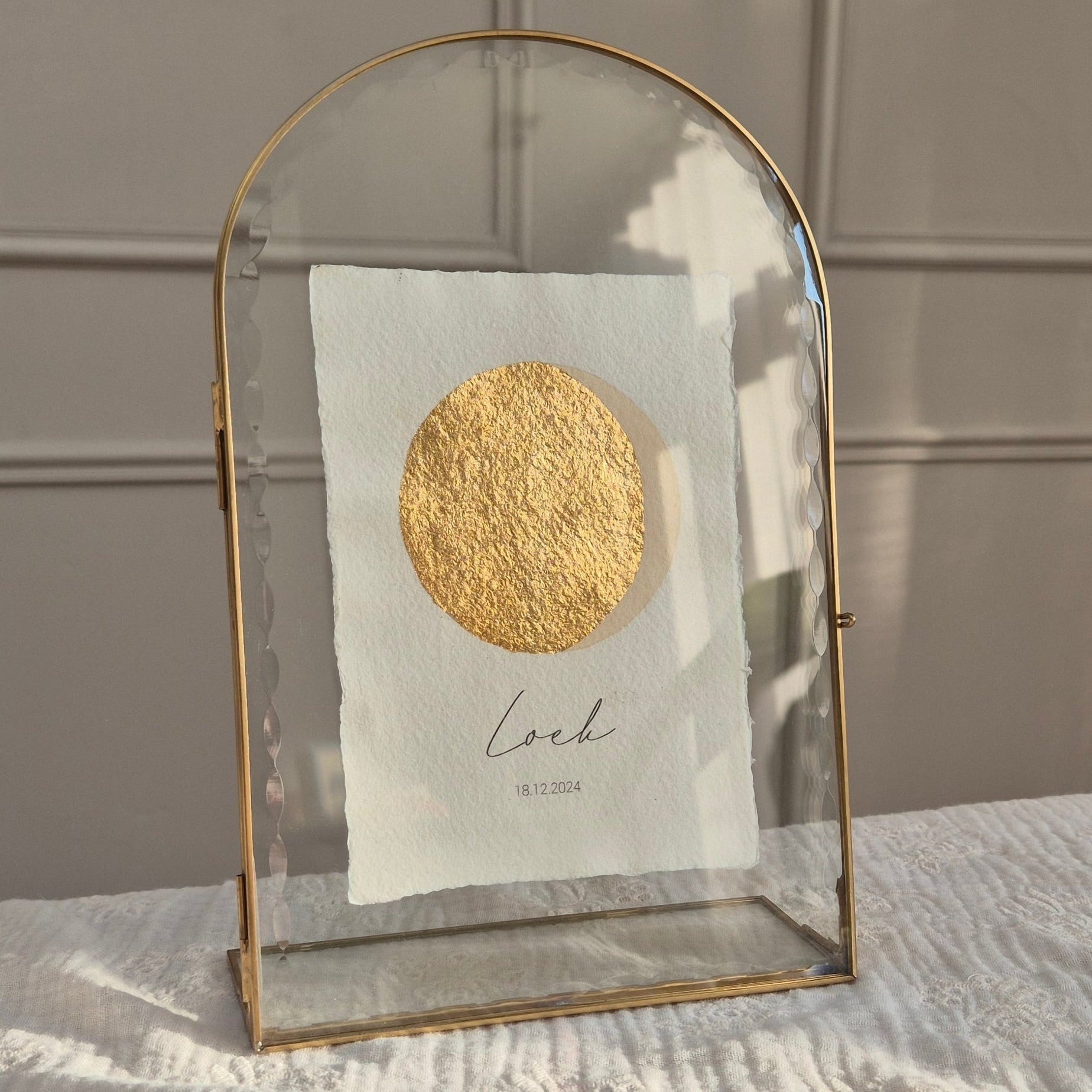 Maanstand poster - Beige