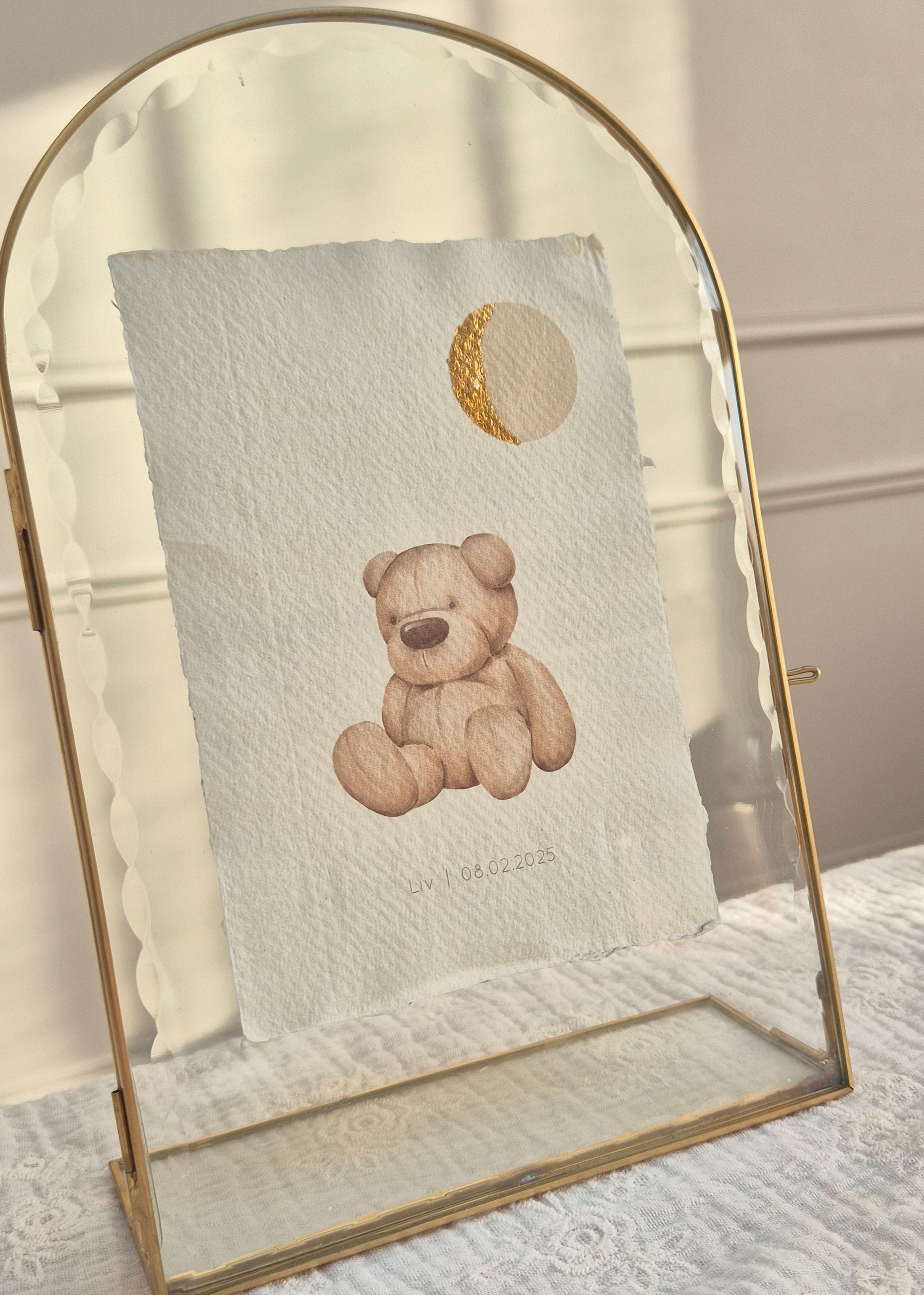 Maanstand poster - Teddybeer