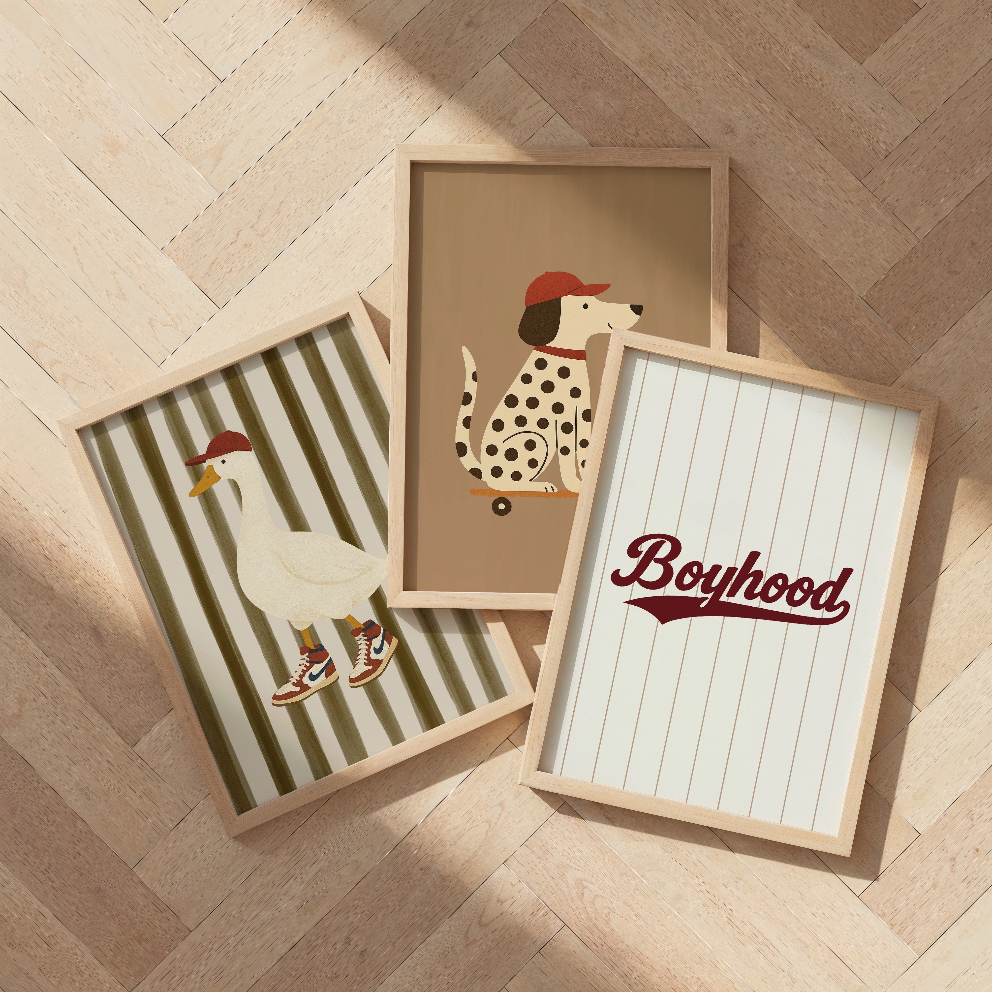 Kinderkamer poster - Skater Dalmatier met Pet | Sport