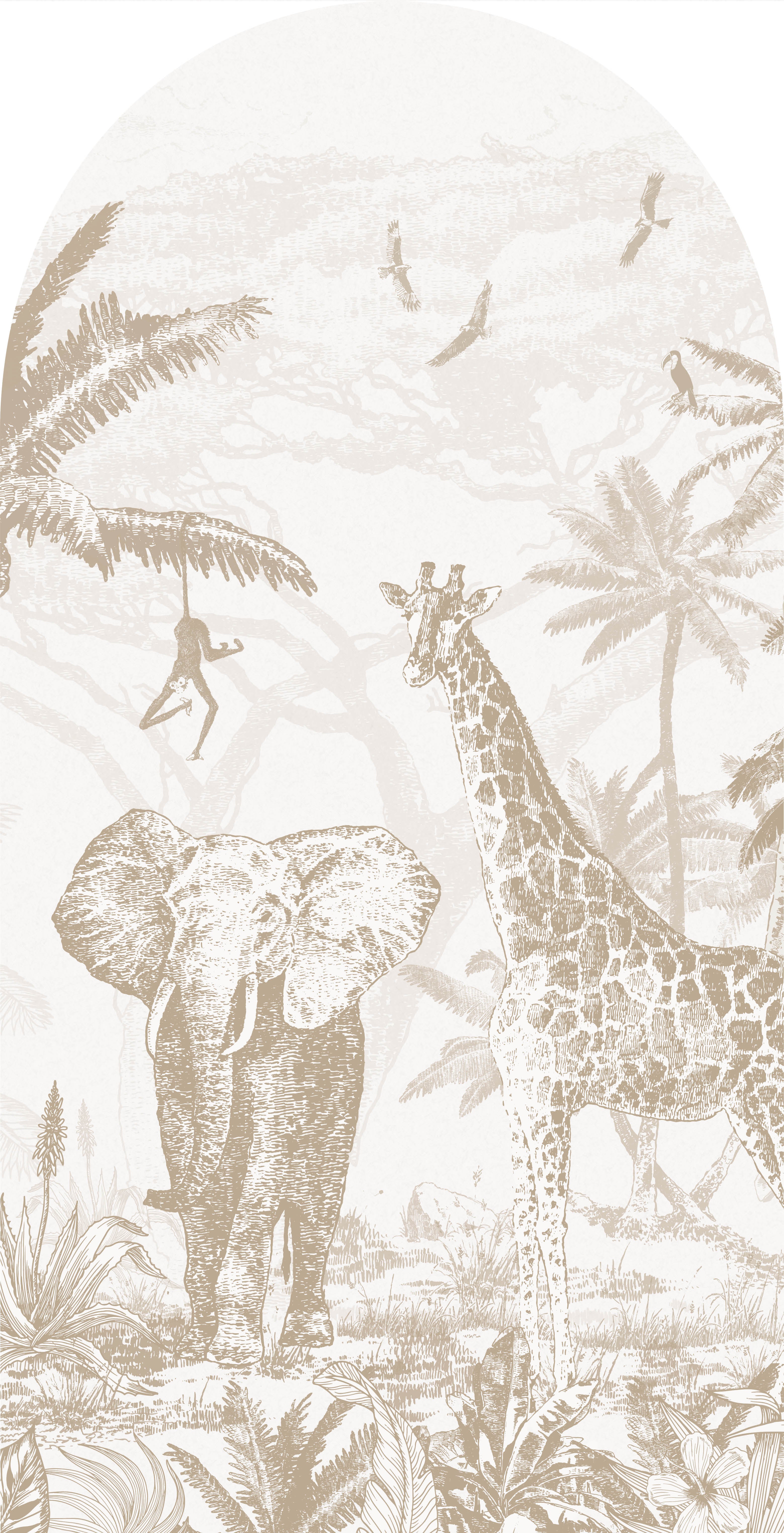 Behangboog - Jungle | bruin