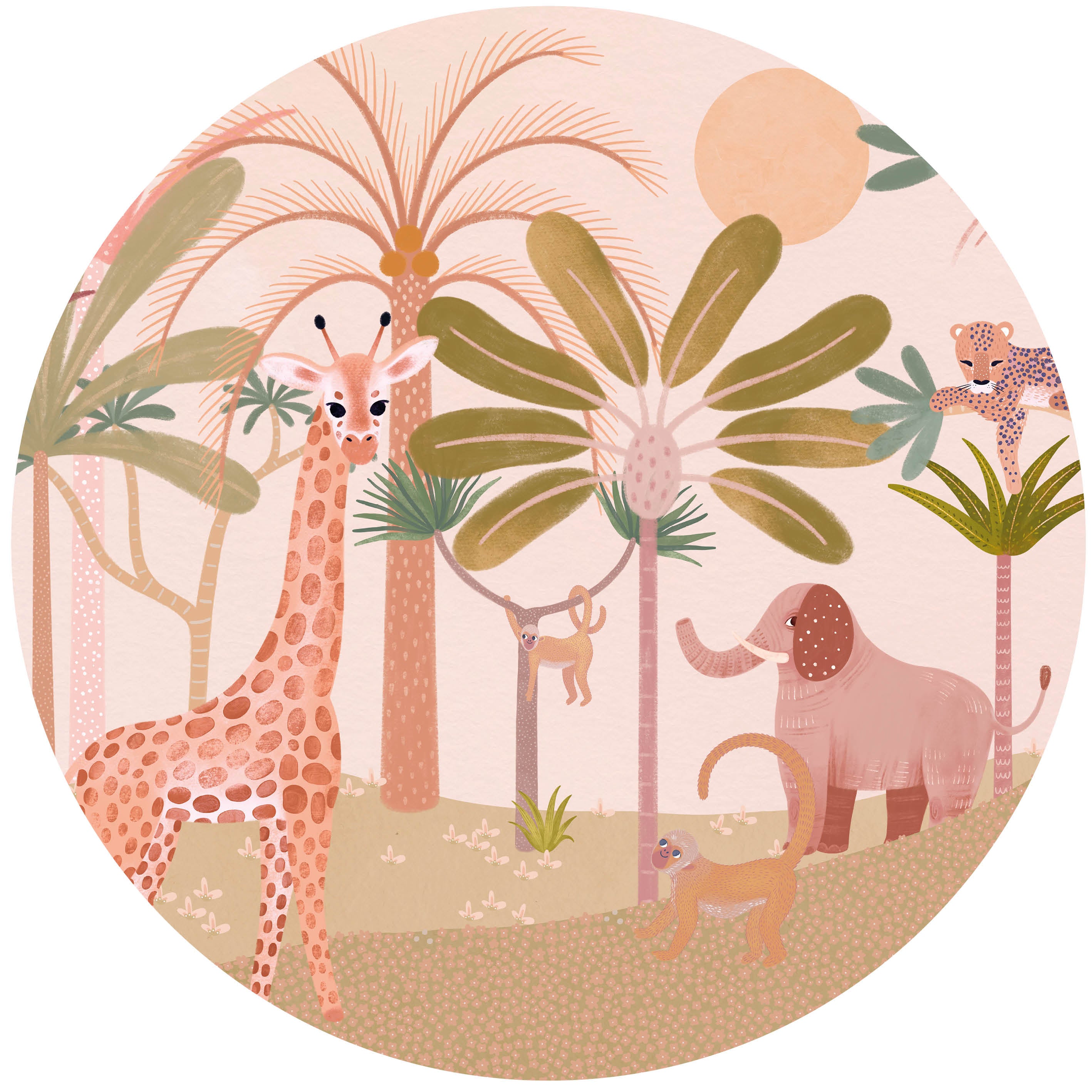 Behangcirkel - Africa Blossom