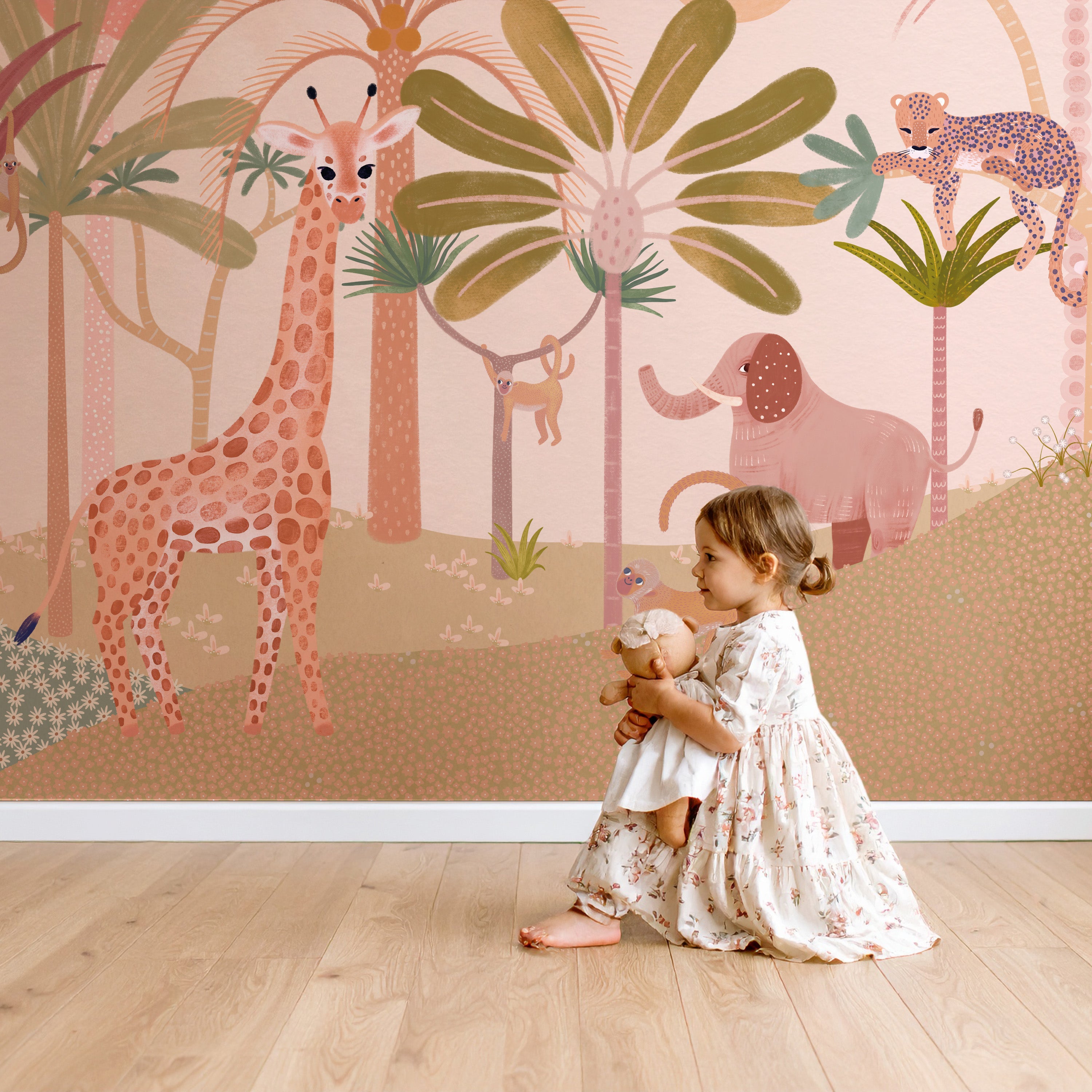 Collage behang Africa Blossom (aanbieding)