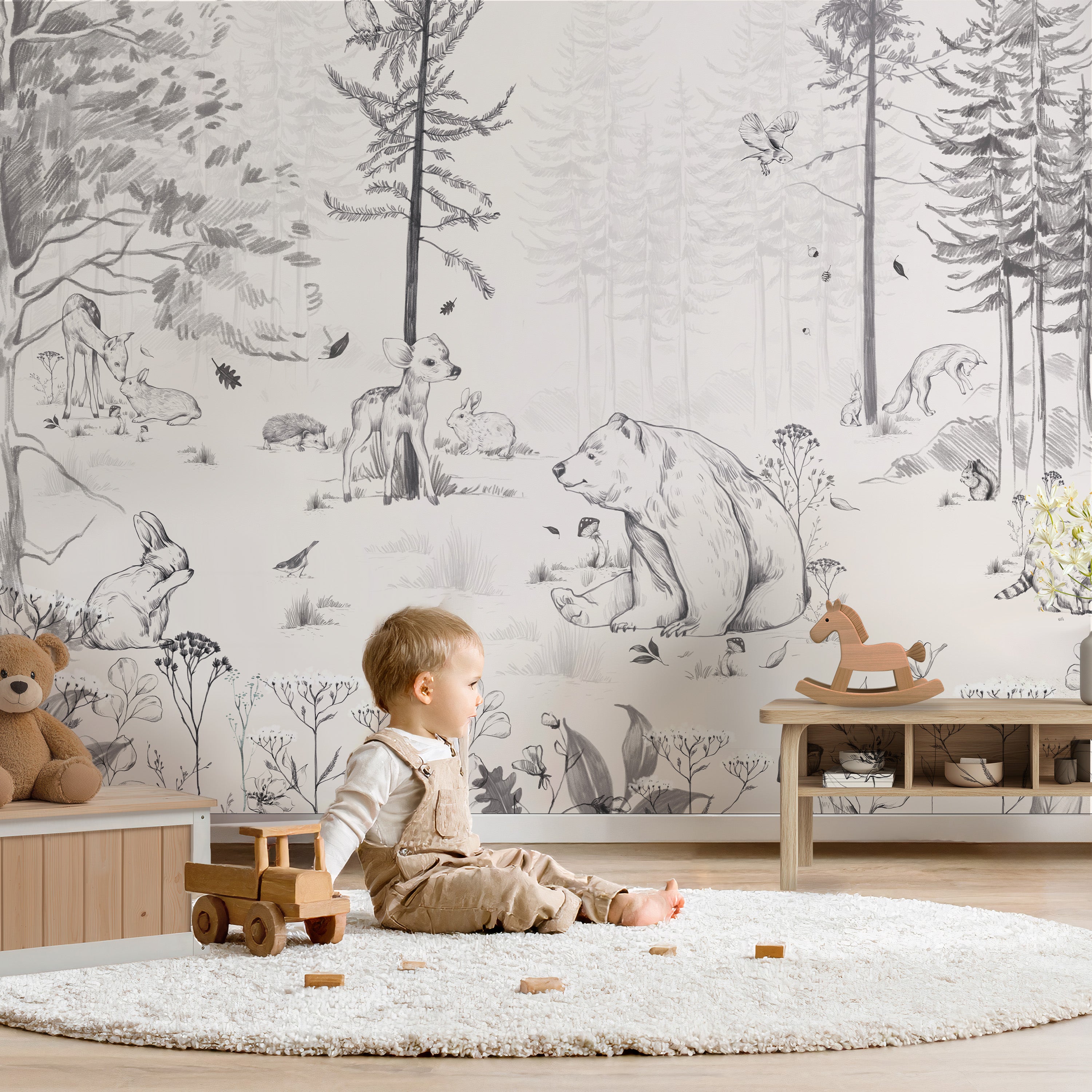 Collage wallpaper Into the Forest