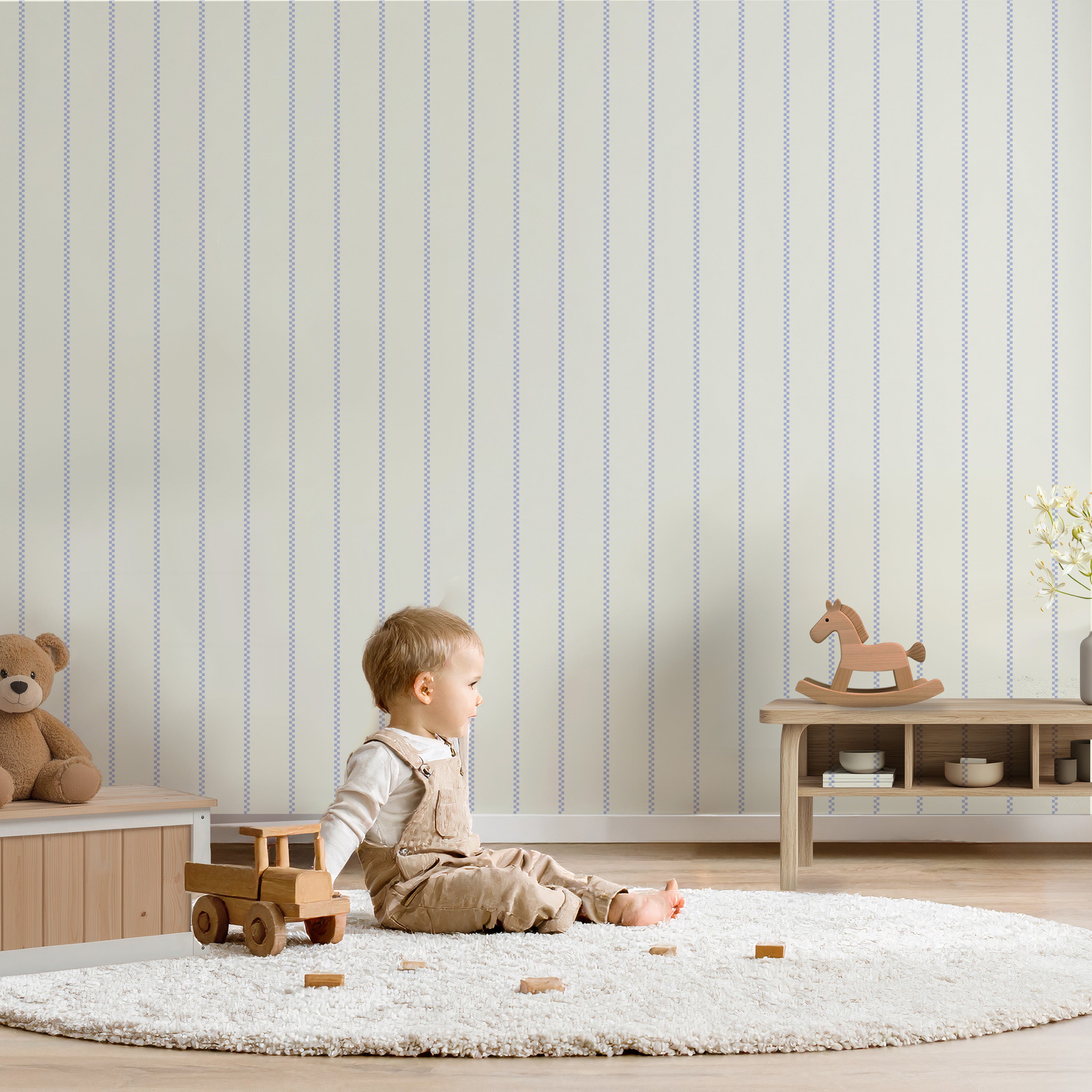 Wallpaper Pixel Pins - powder blue