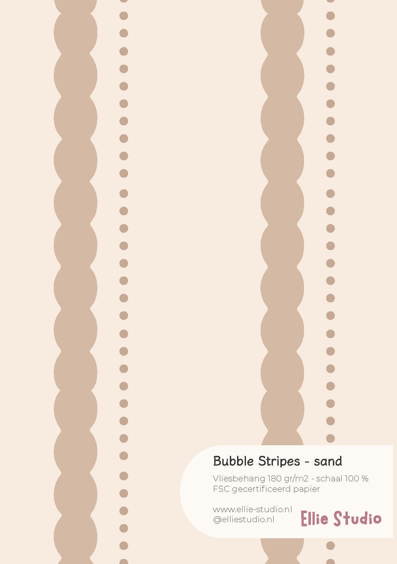 Behangstaal Bubble Stripes - sand