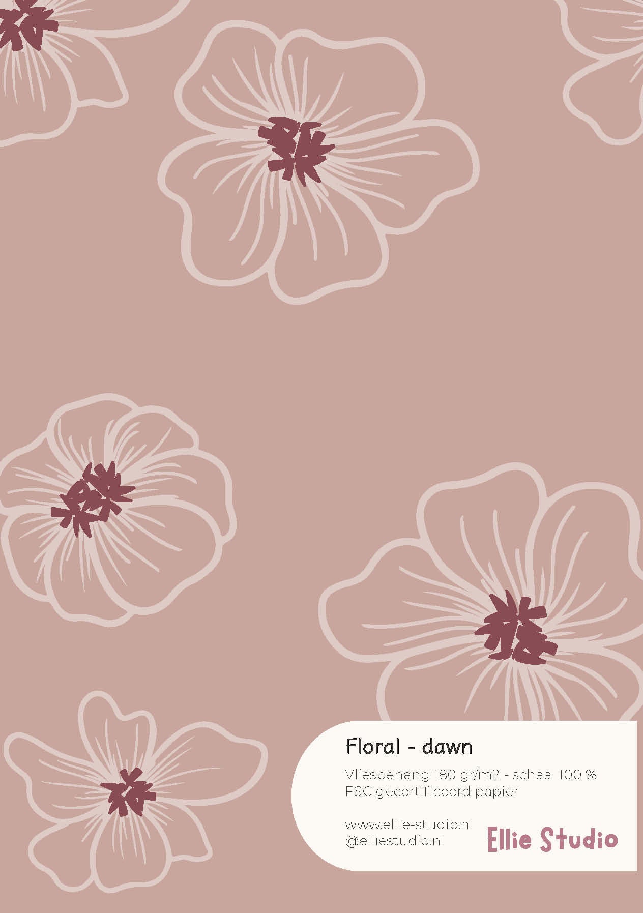 Wallpaper sample Floral - dawn