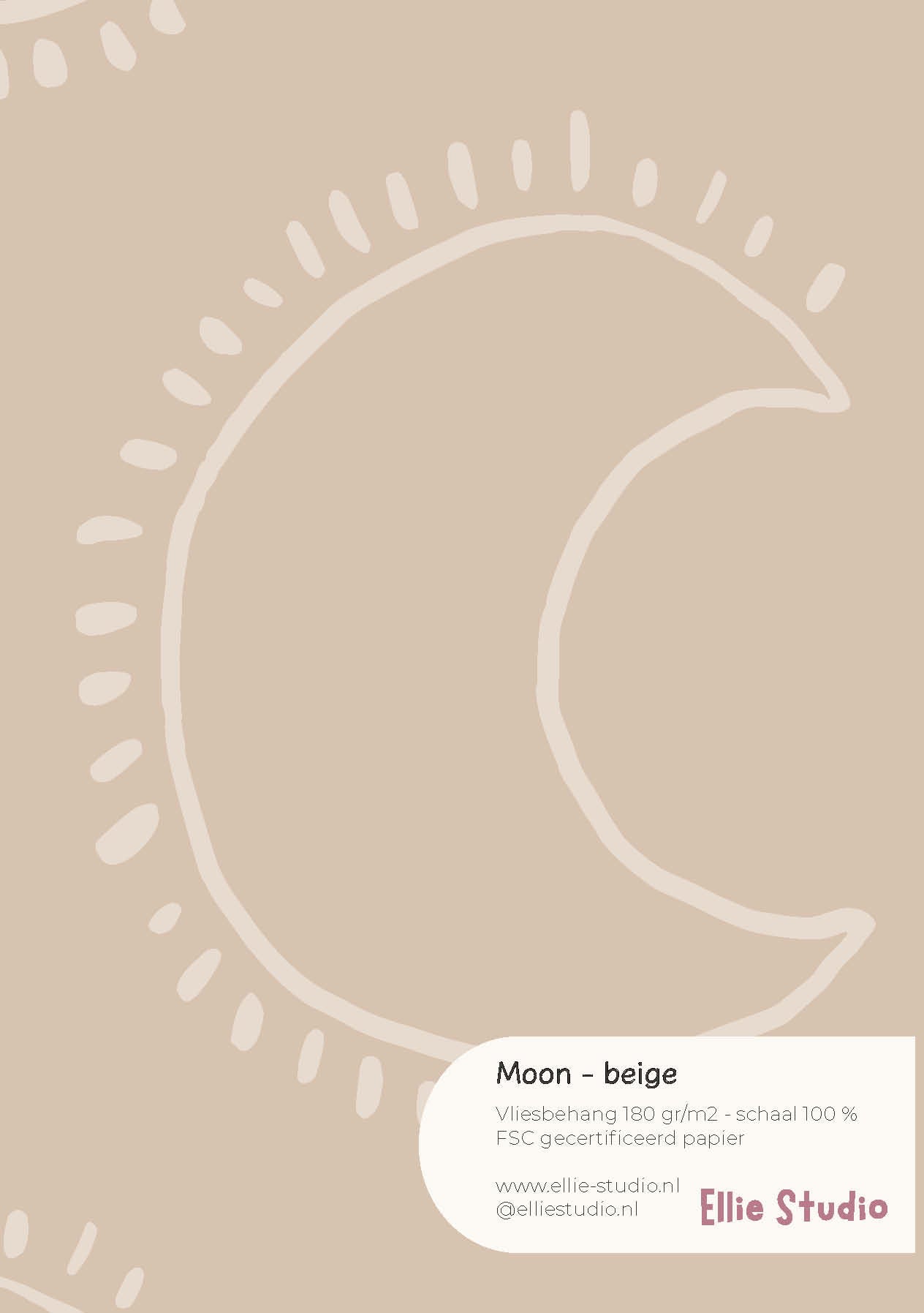 Wallpaper sample Moon - beige