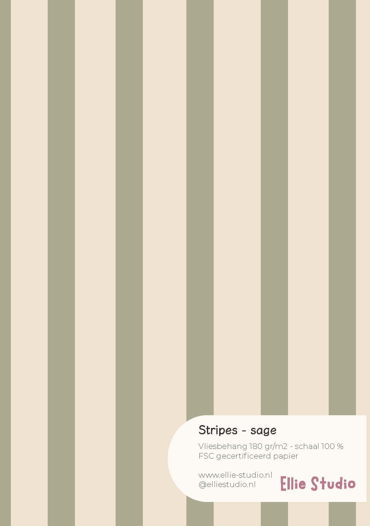 Behangstaal Stripes - sage