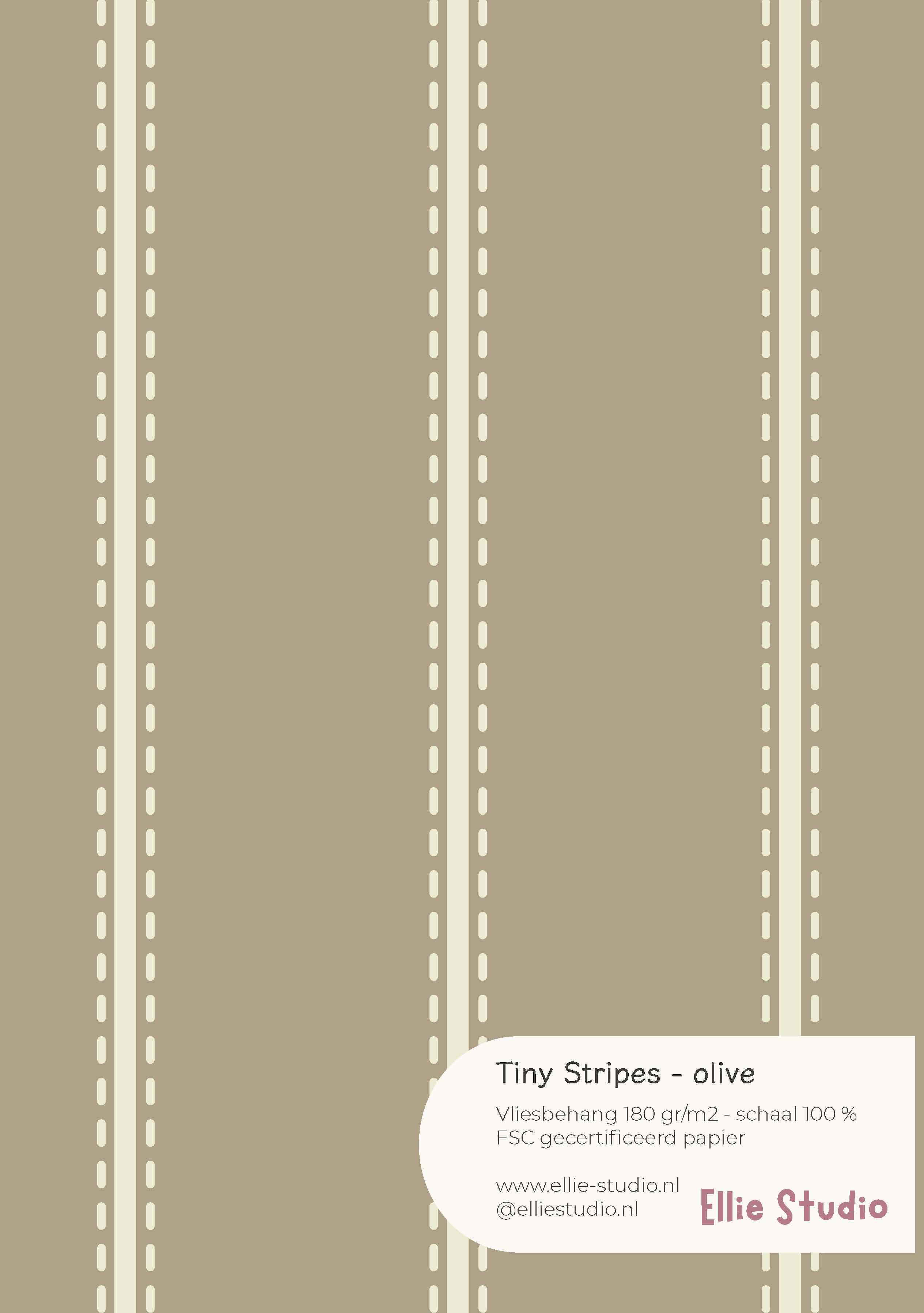 Behangstaal Tiny Stripes - olive