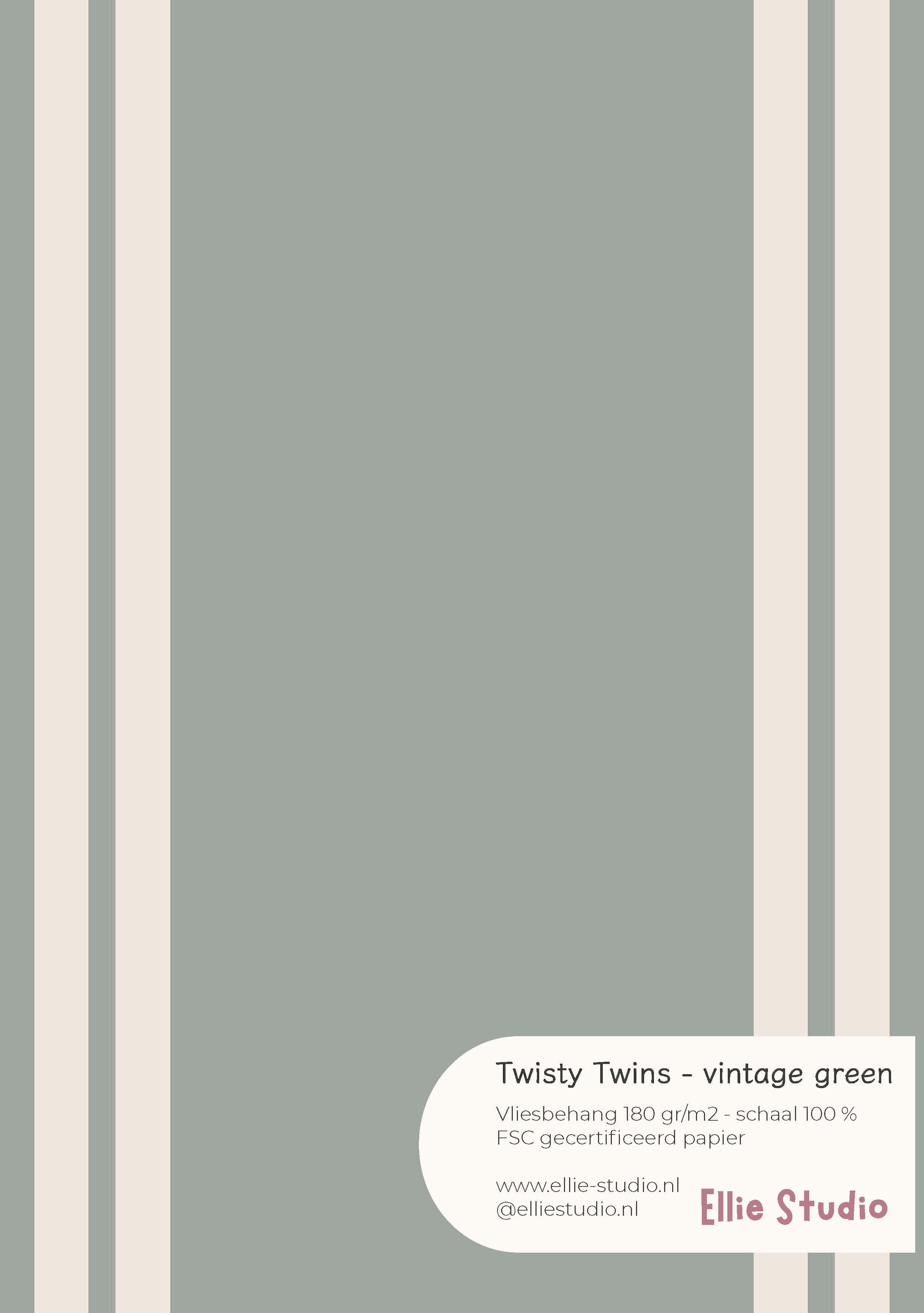 Behangstaal Twisty Twins - vintage green