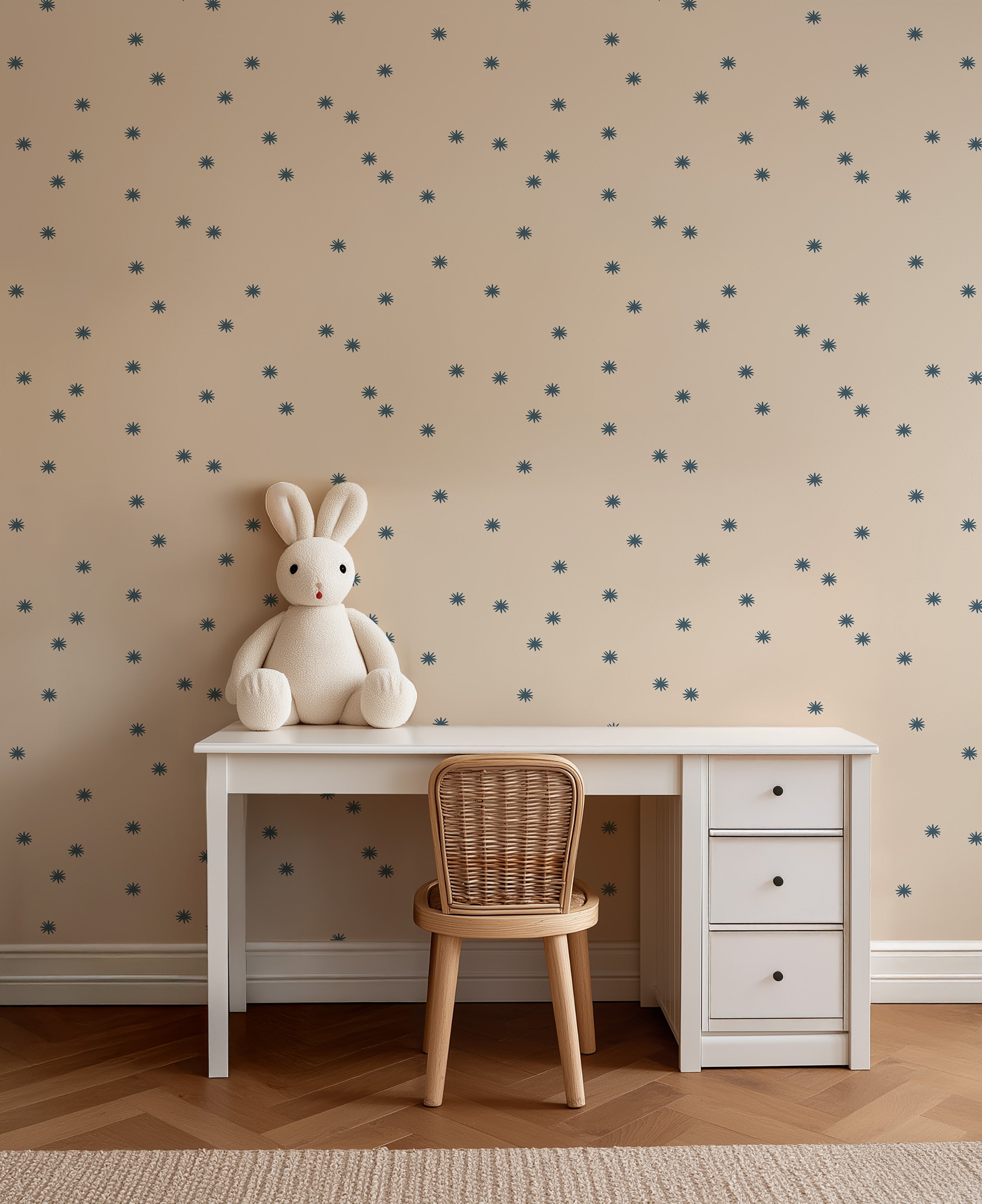 Behang Tiny Stars - royal blue
