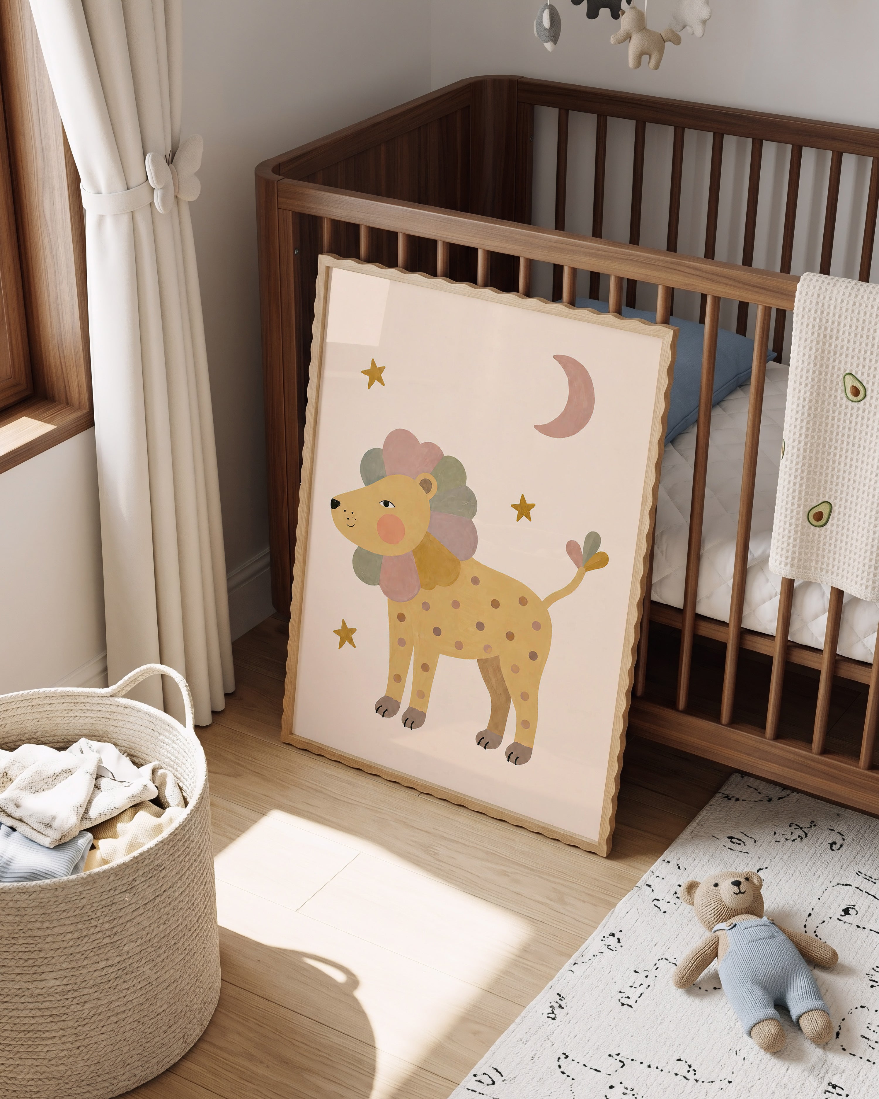 Kinderkamer print - Pastel Leeuw