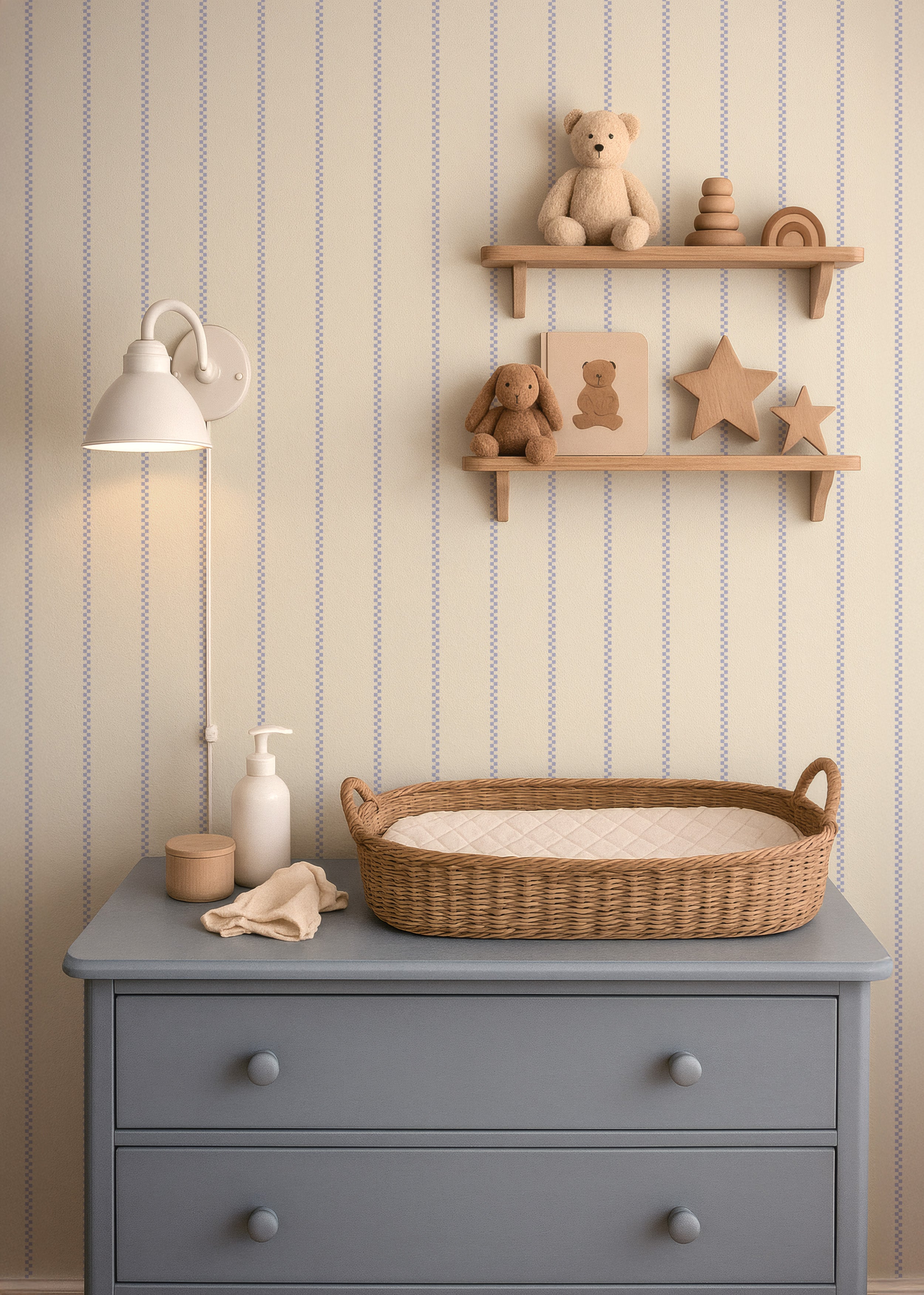 Wallpaper Pixel Pins - powder blue