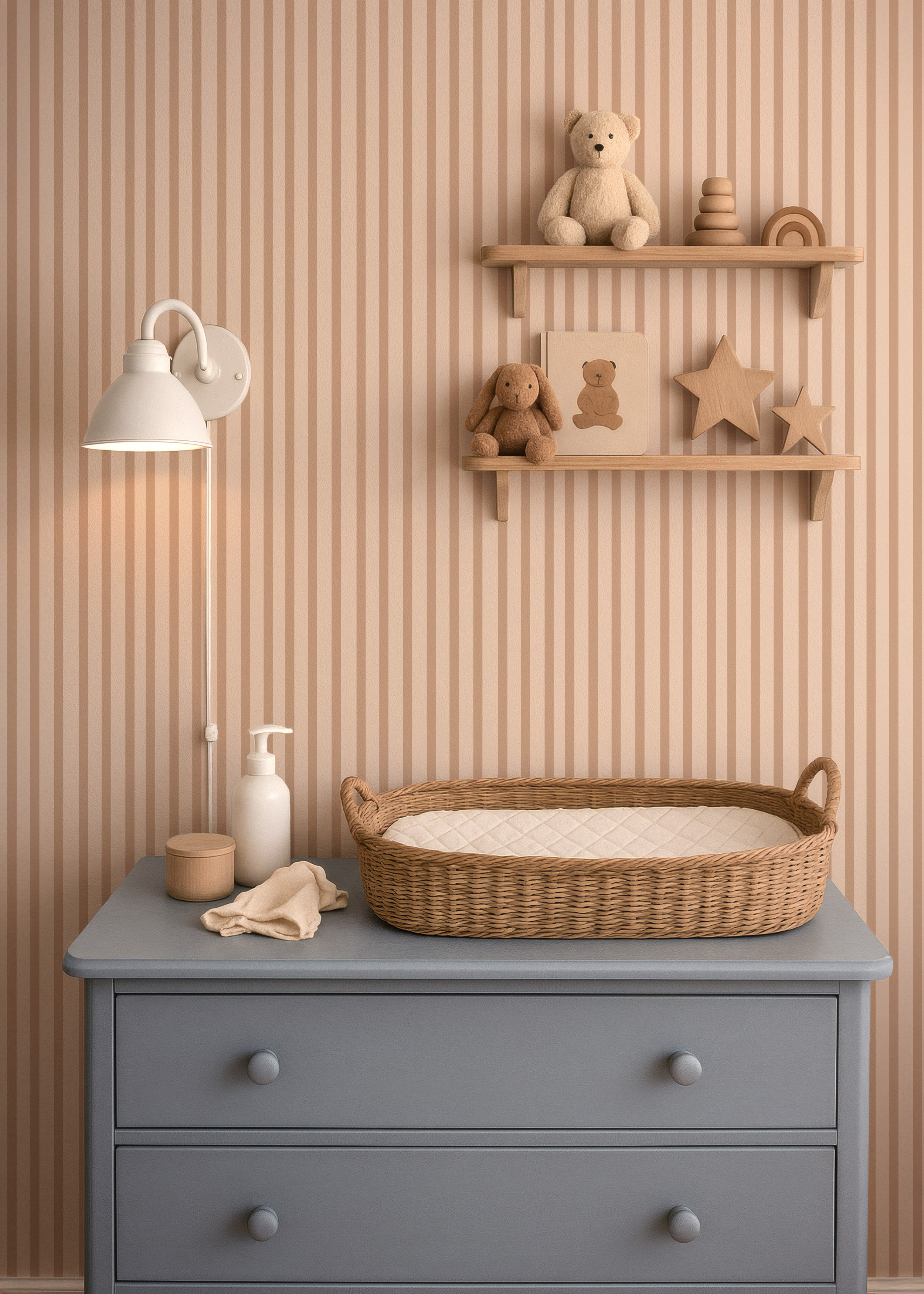 Behang Stripes - nougat