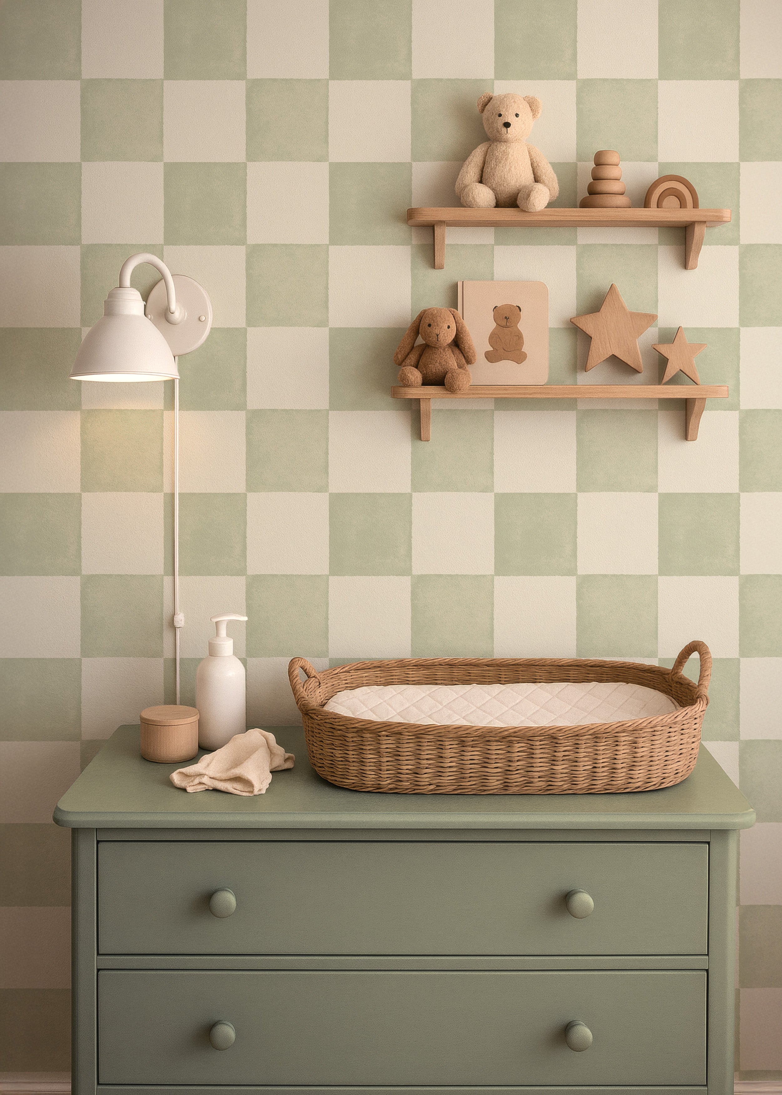 Wallpaper Checkered Checkered - denim