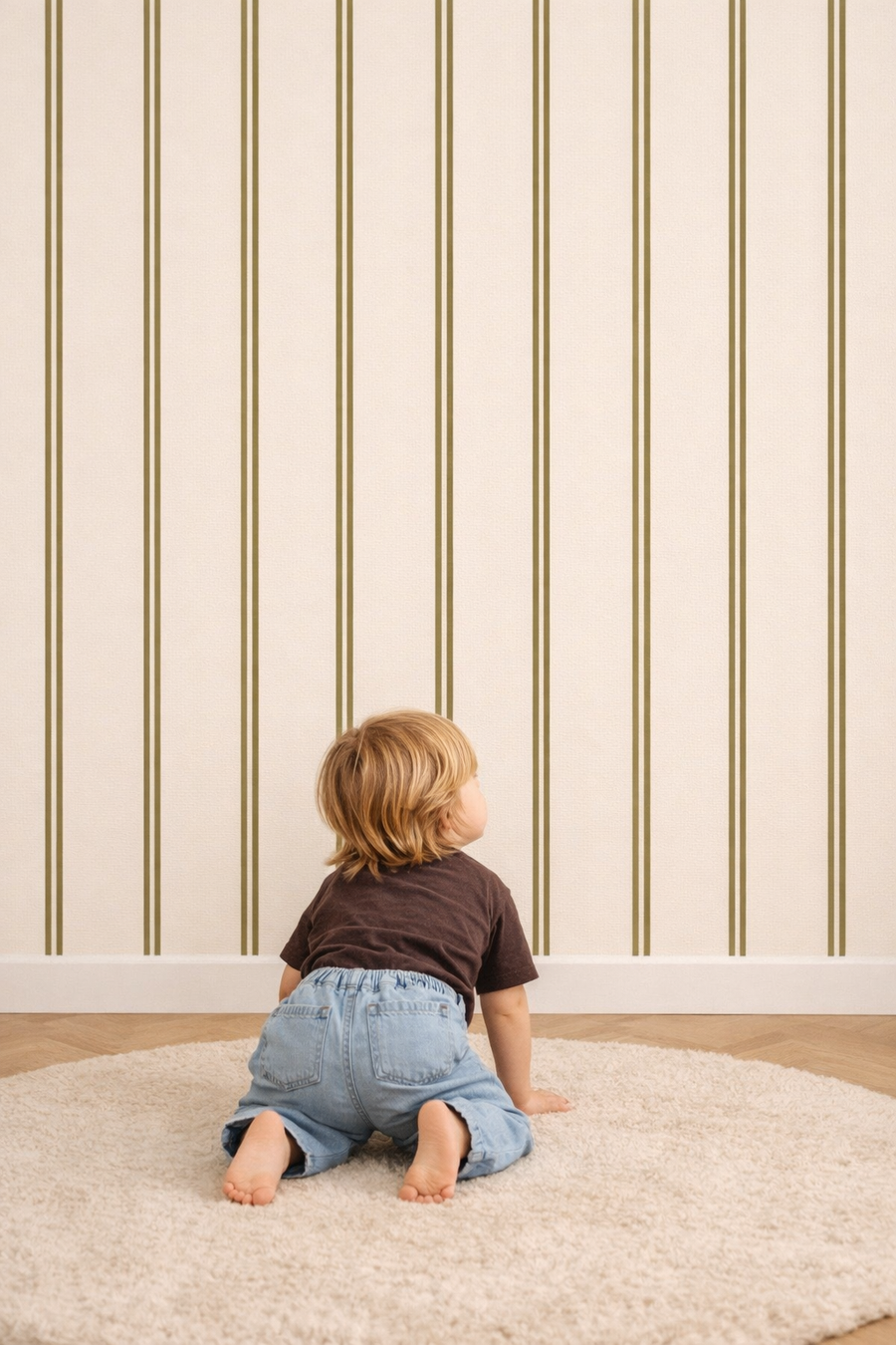 Wallpaper Twisty Twins - olive